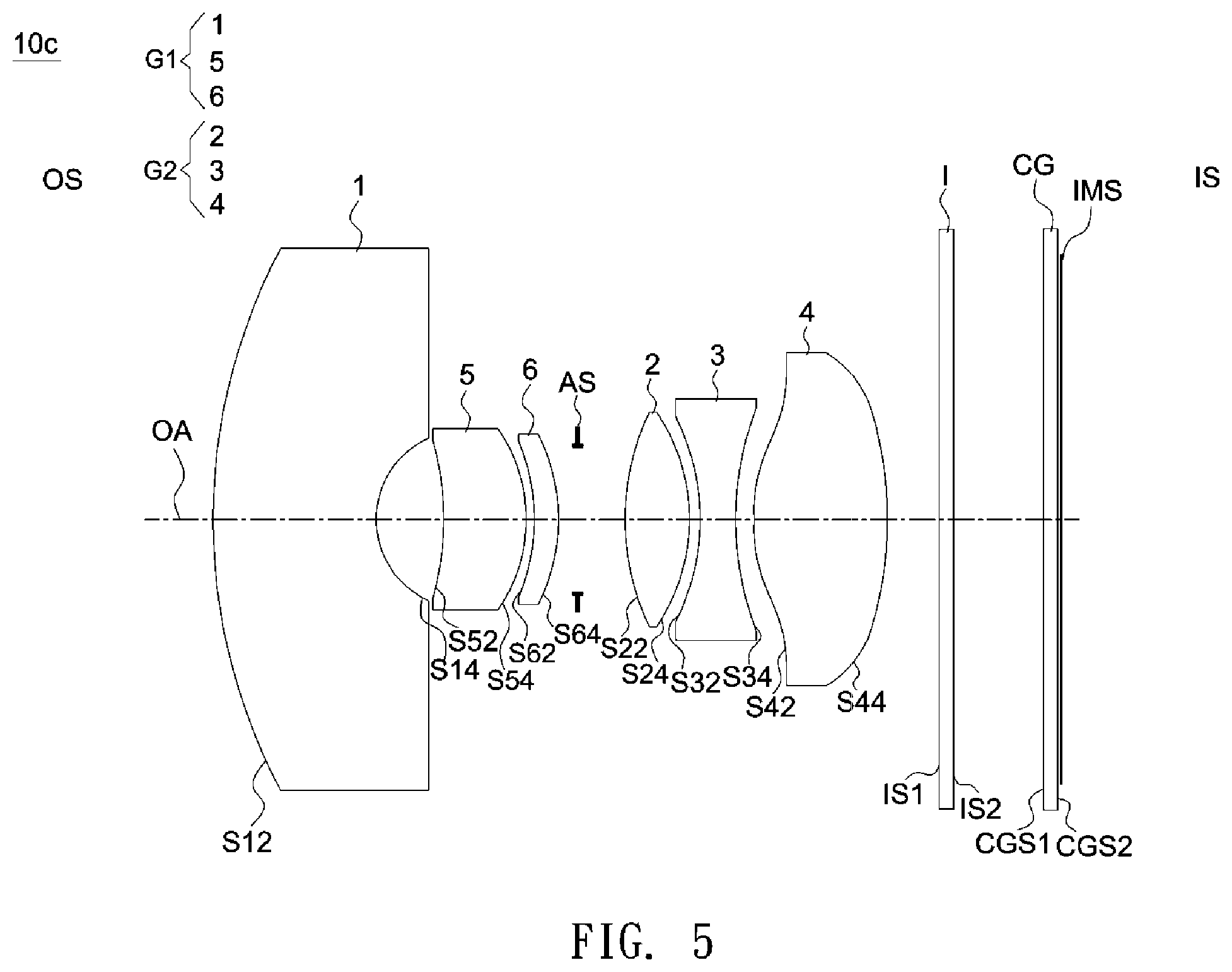 Patent US12541078 Figure 5 – Imaging lens