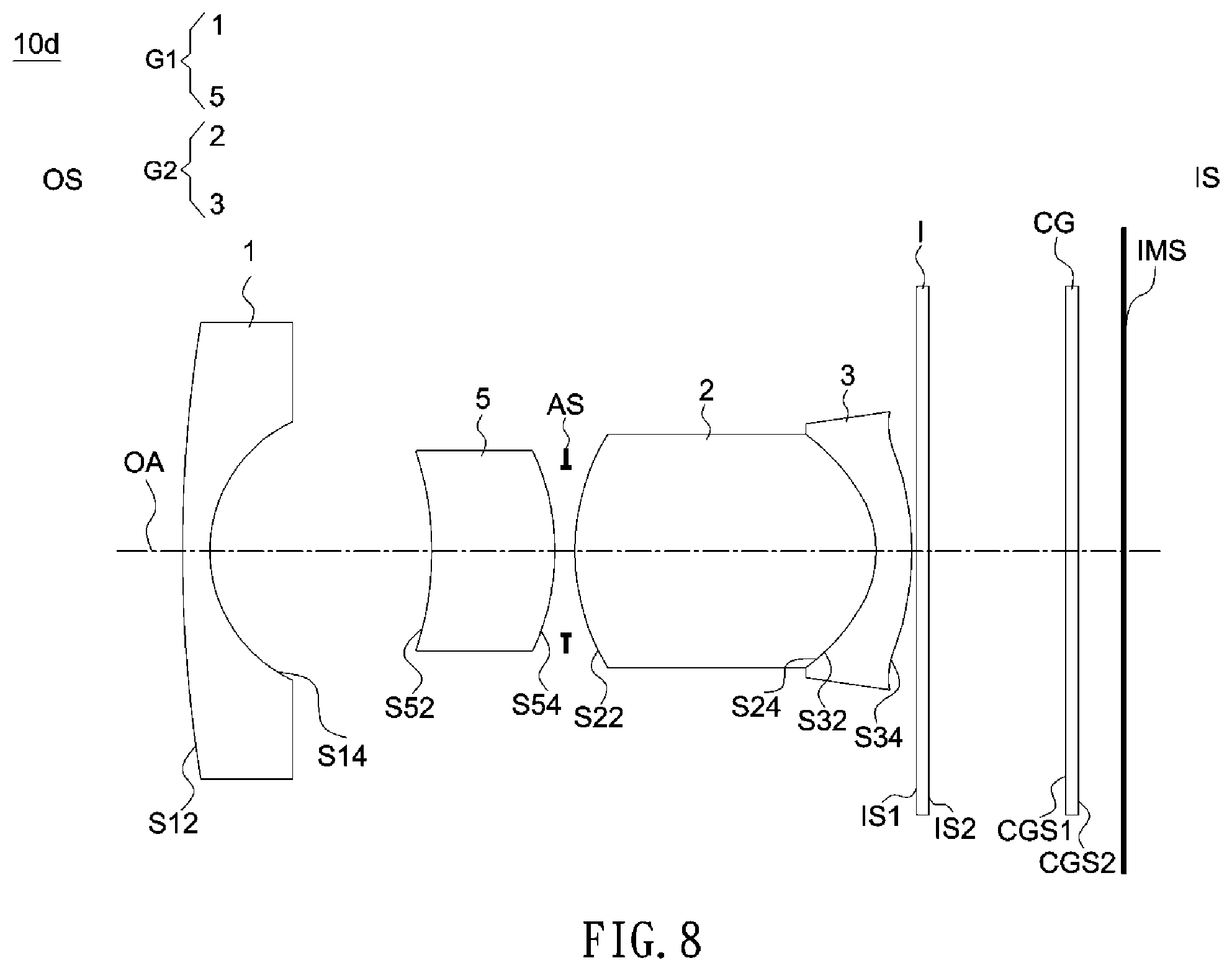 Patent US12541078 Figure 8 – Imaging lens