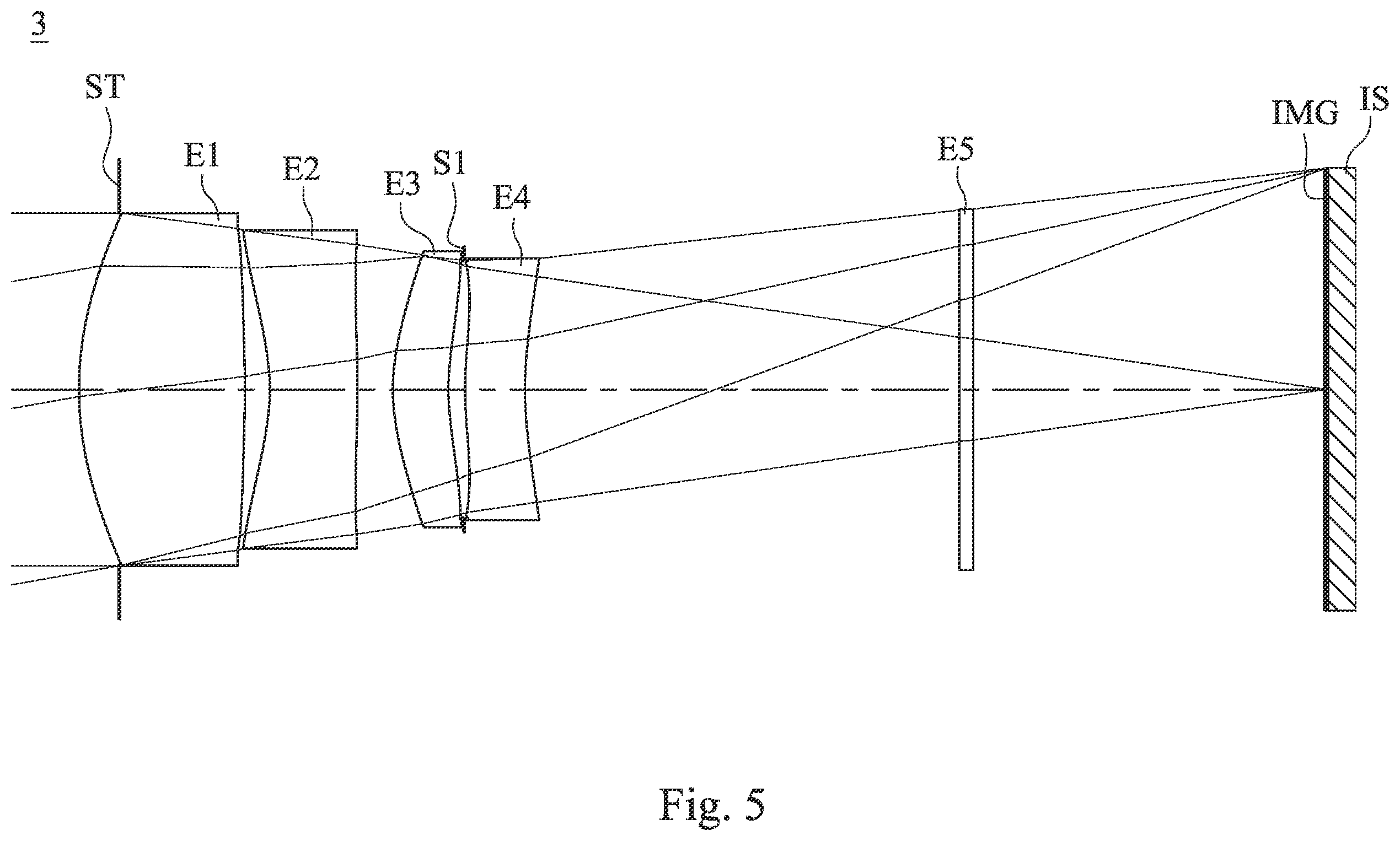 Patent US12541080 Figure 5 – Imaging system lens assembly wherein a total number of lens elements is four, imaging apparatus and electronic device