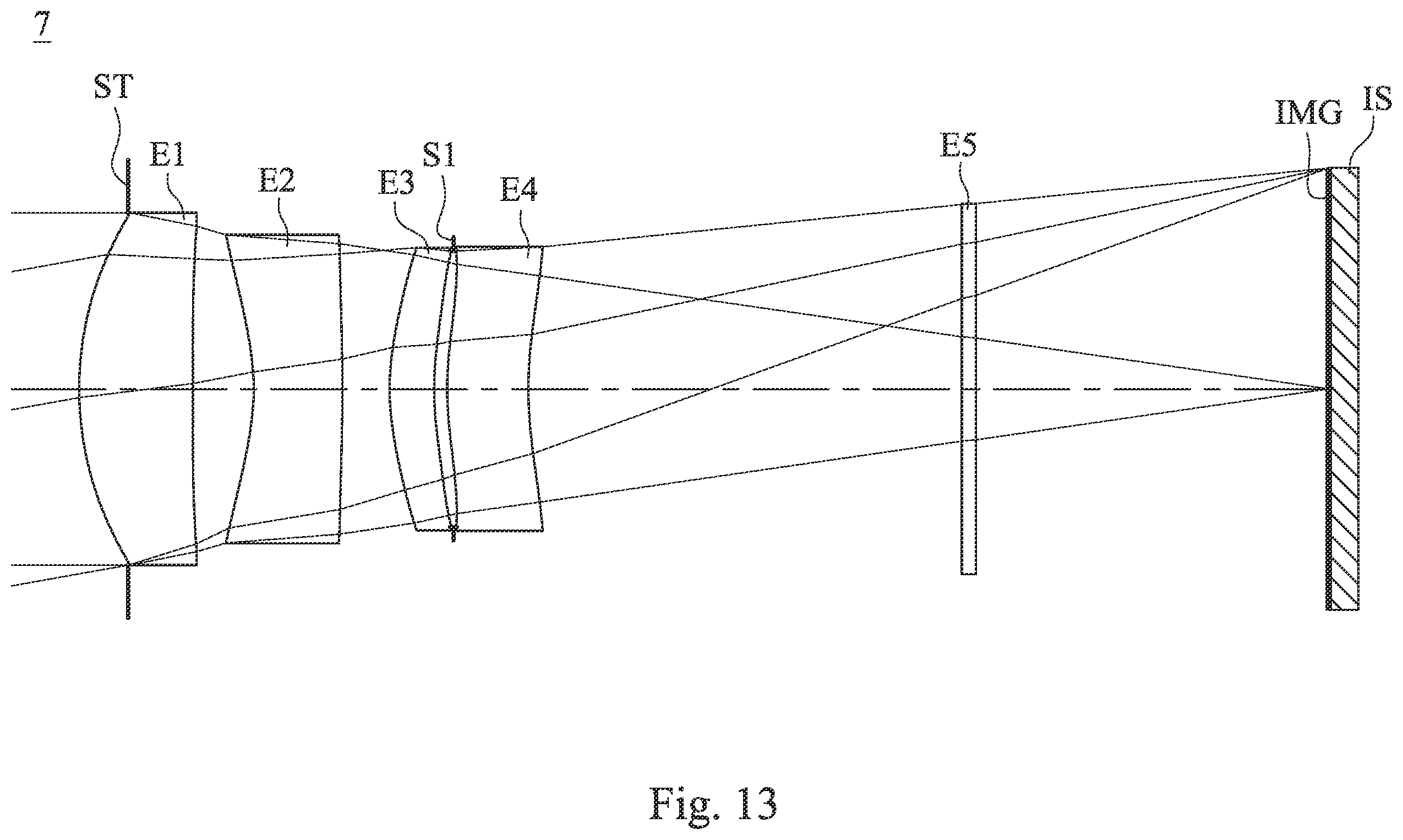 Patent US12541080 Figure 13 – Imaging system lens assembly wherein a total number of lens elements is four, imaging apparatus and electronic device