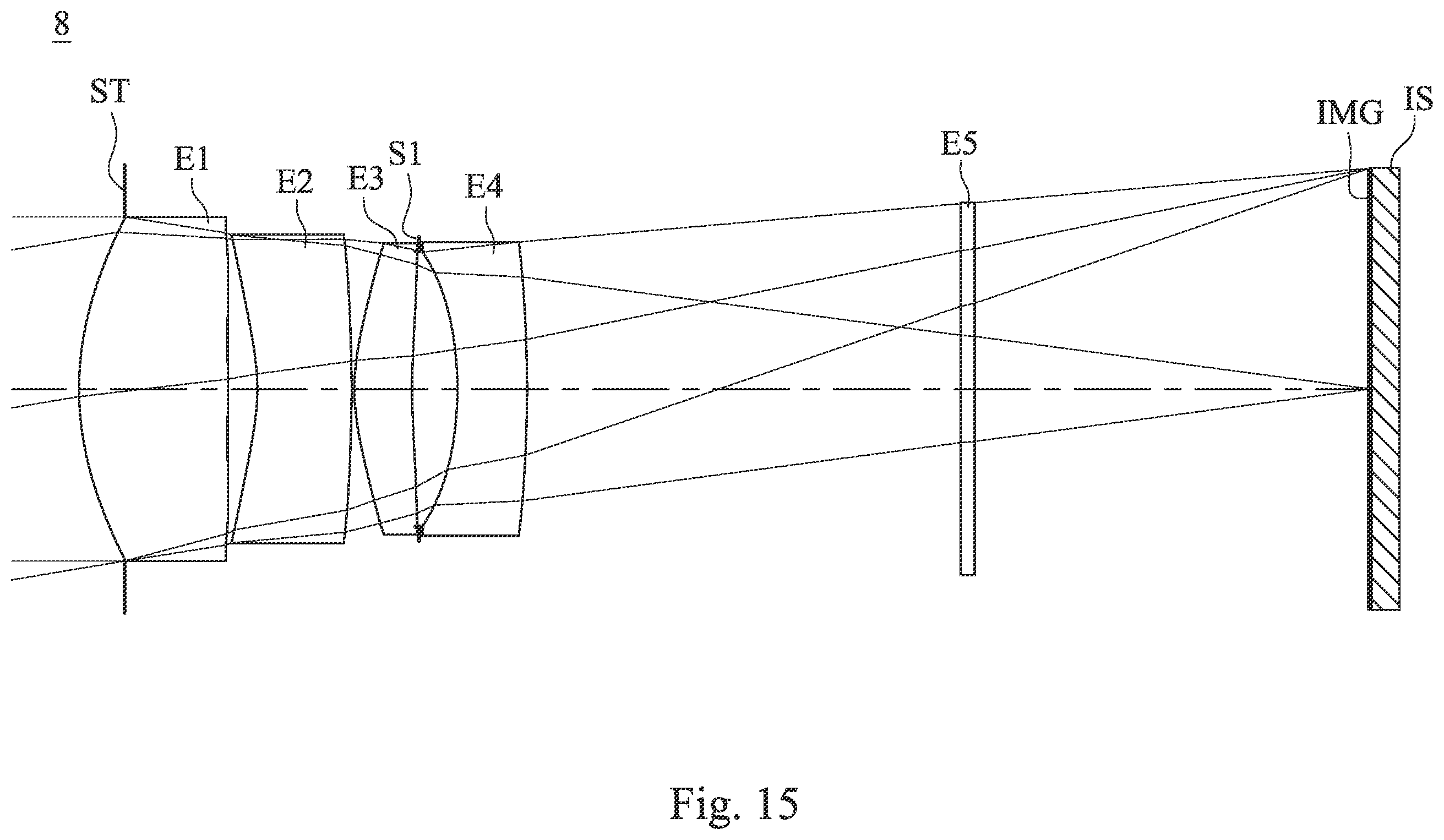 Patent US12541080 Figure 15 – Imaging system lens assembly wherein a total number of lens elements is four, imaging apparatus and electronic device