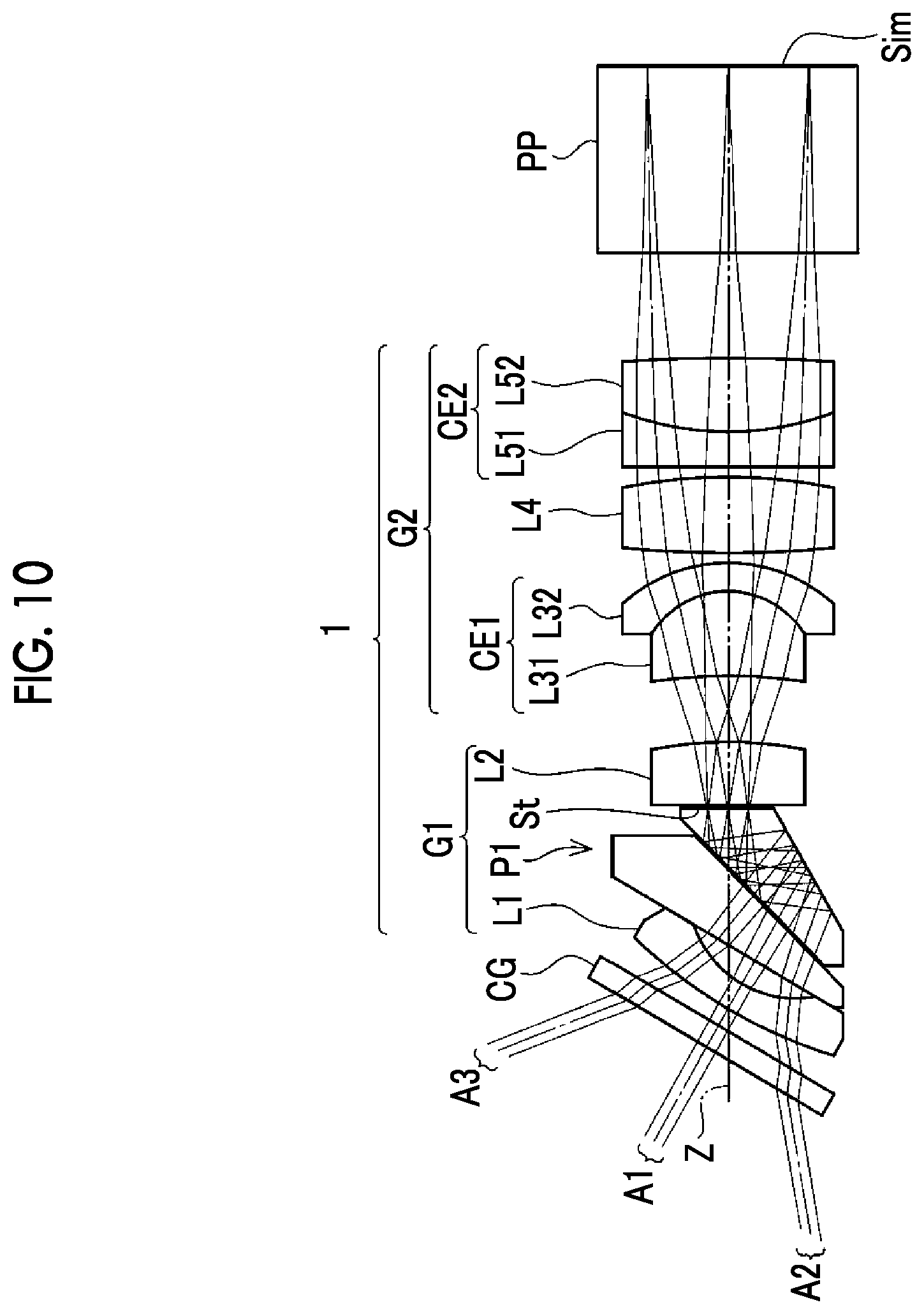 Patent US12541088 Figure 10 – Objective optical system for endoscope and endoscope