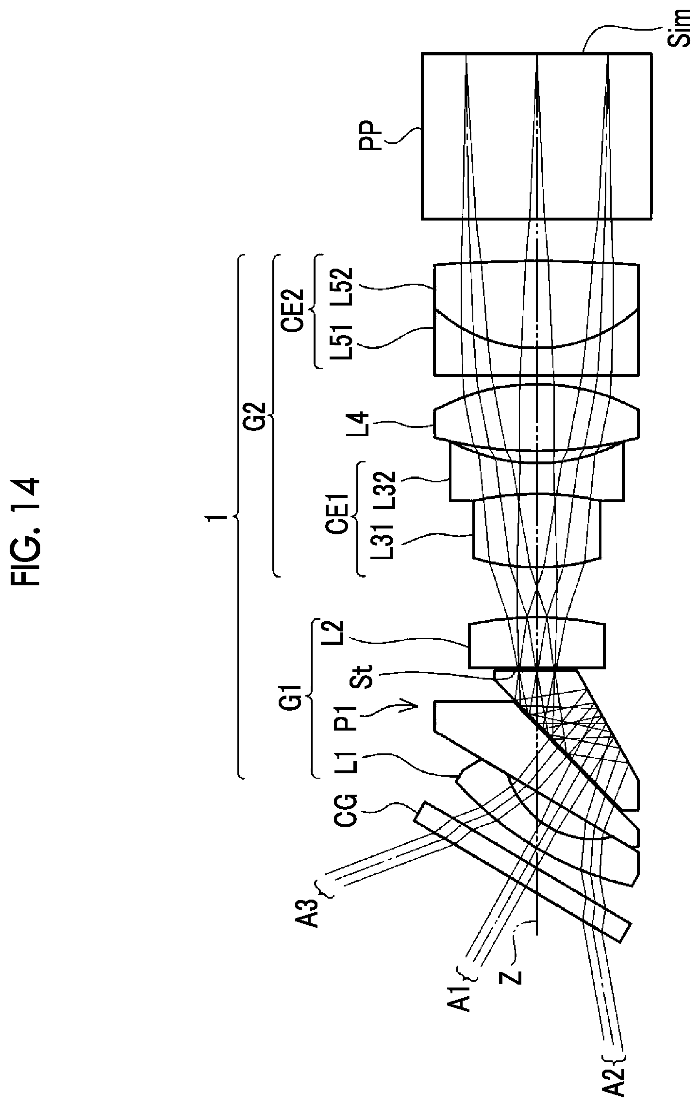 Patent US12541088 Figure 14 – Objective optical system for endoscope and endoscope