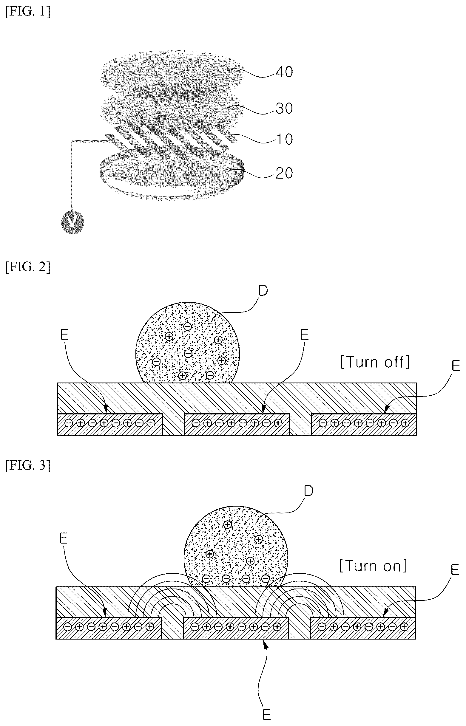 Patent US12541089 Figure 1 – Pattern electrode structure for electro-wetting device