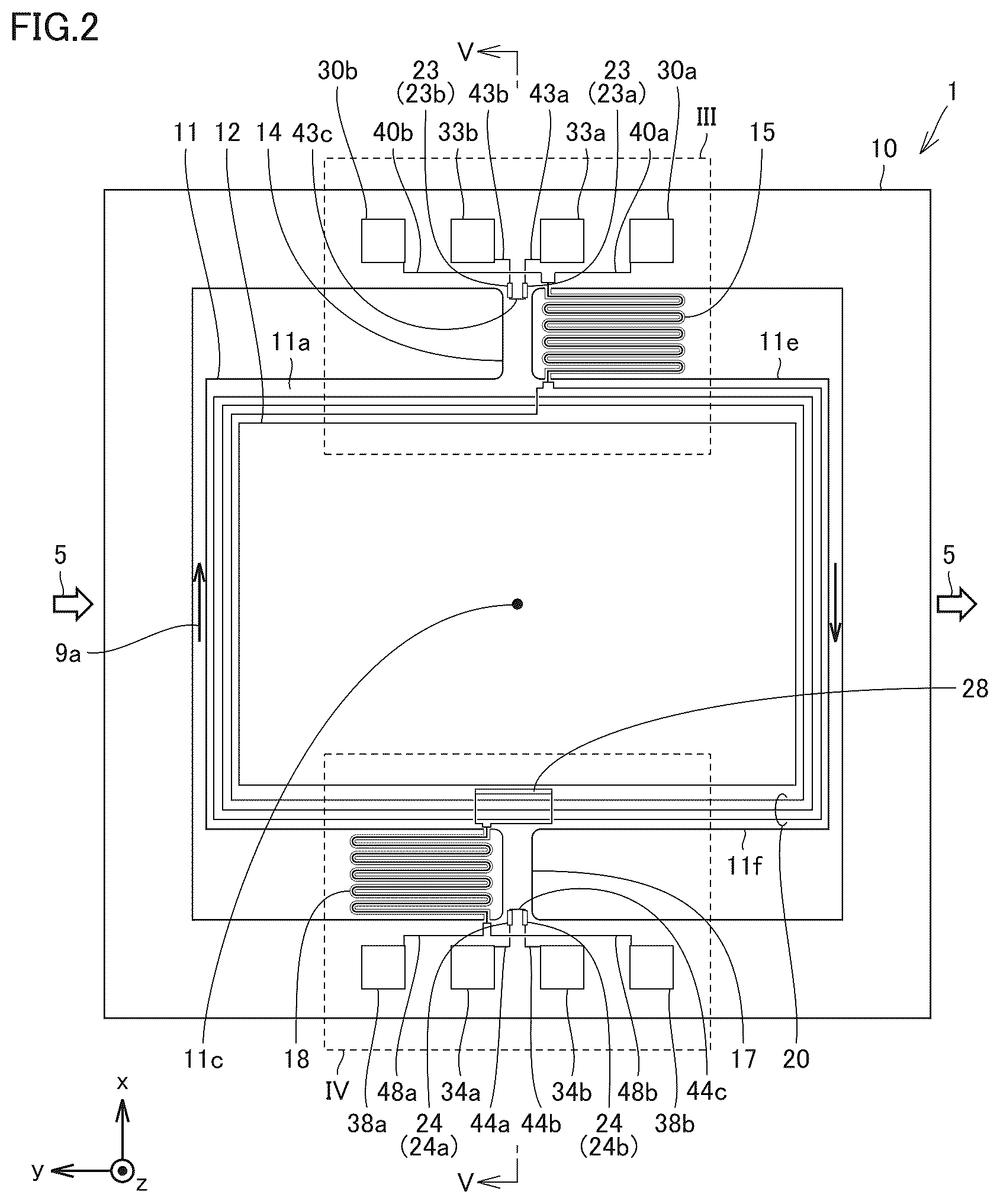 Patent US12541091 Figure 2 – MEMS mirror device and distance measuring apparatus