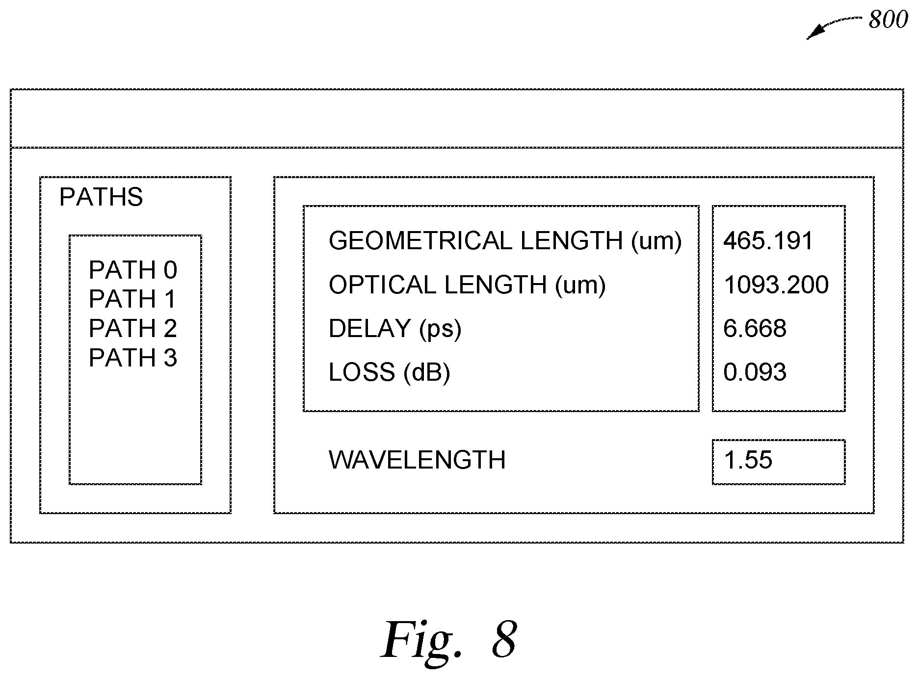 Patent US12541097 Figure 12 – Optical path tracing in an optical circuit design