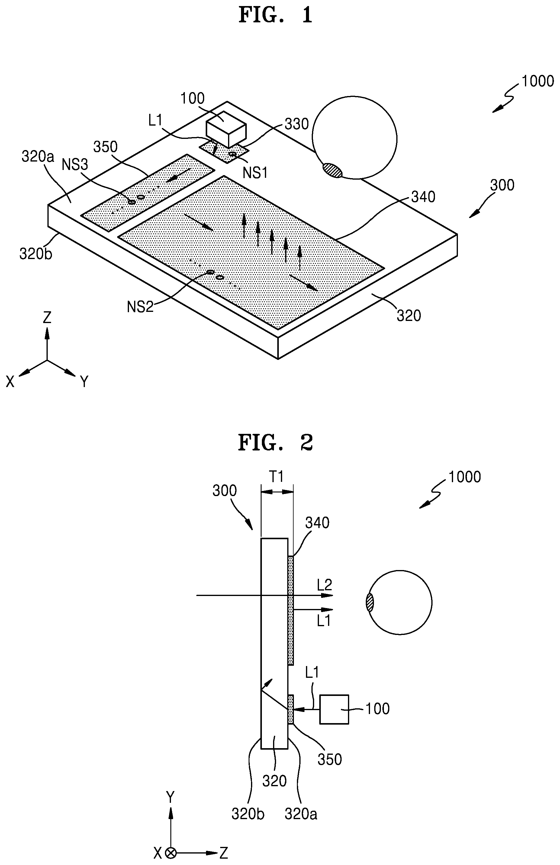 Patent US12541105 Figure 1 – Display device including light waveguide using meta structure and electronic device including the same