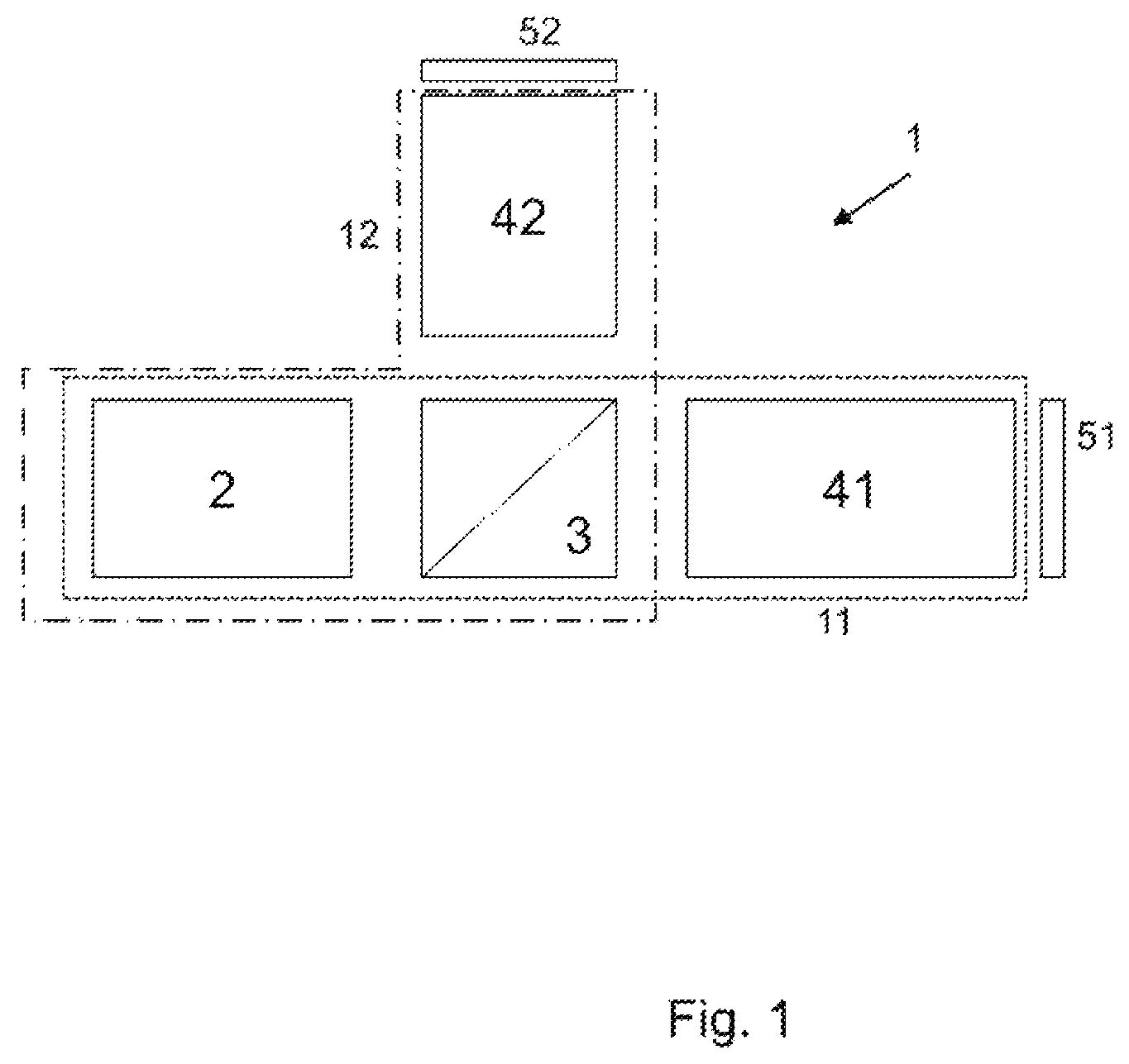 Patent US12541114 Figure 1 – Multi-sensor system having an optical beam splitter