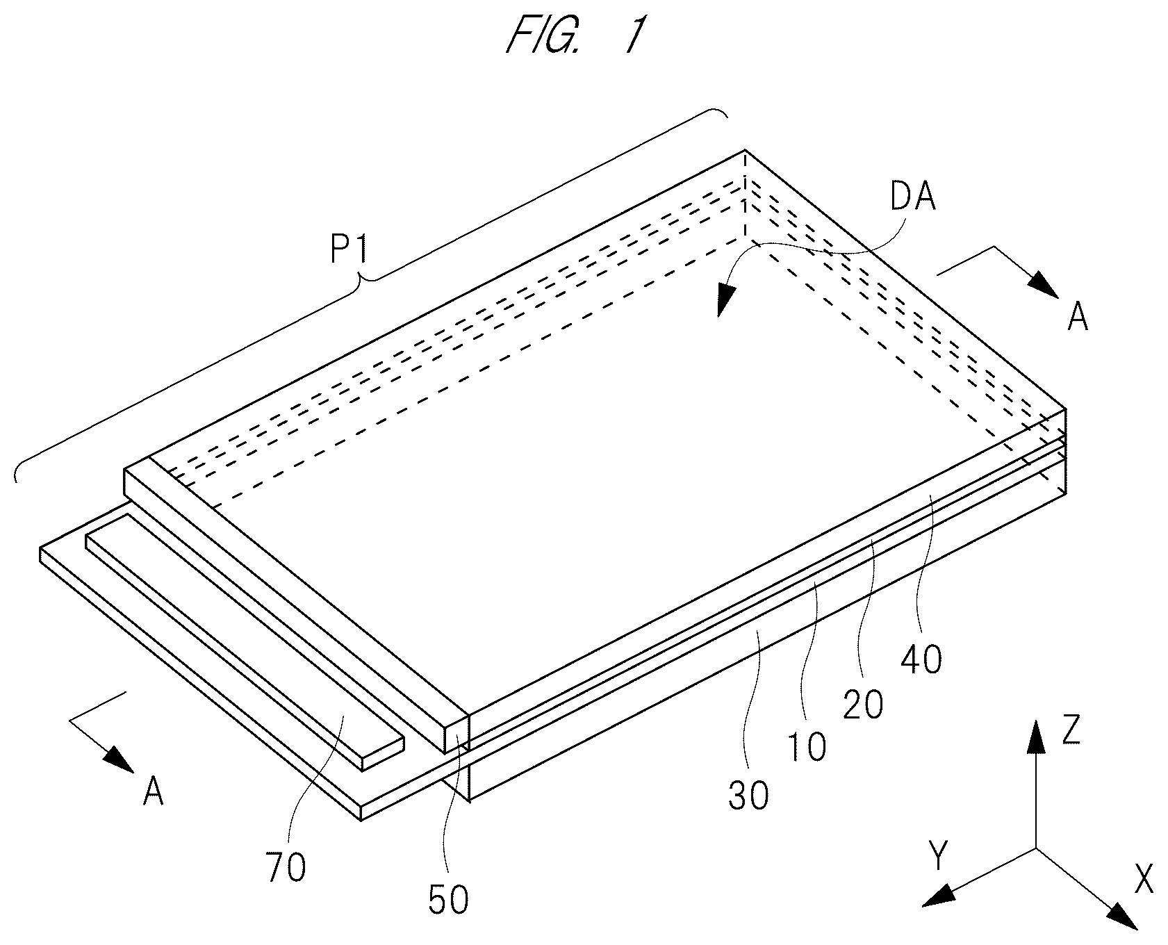 Patent US12541127 Figure 1 – Display apparatus