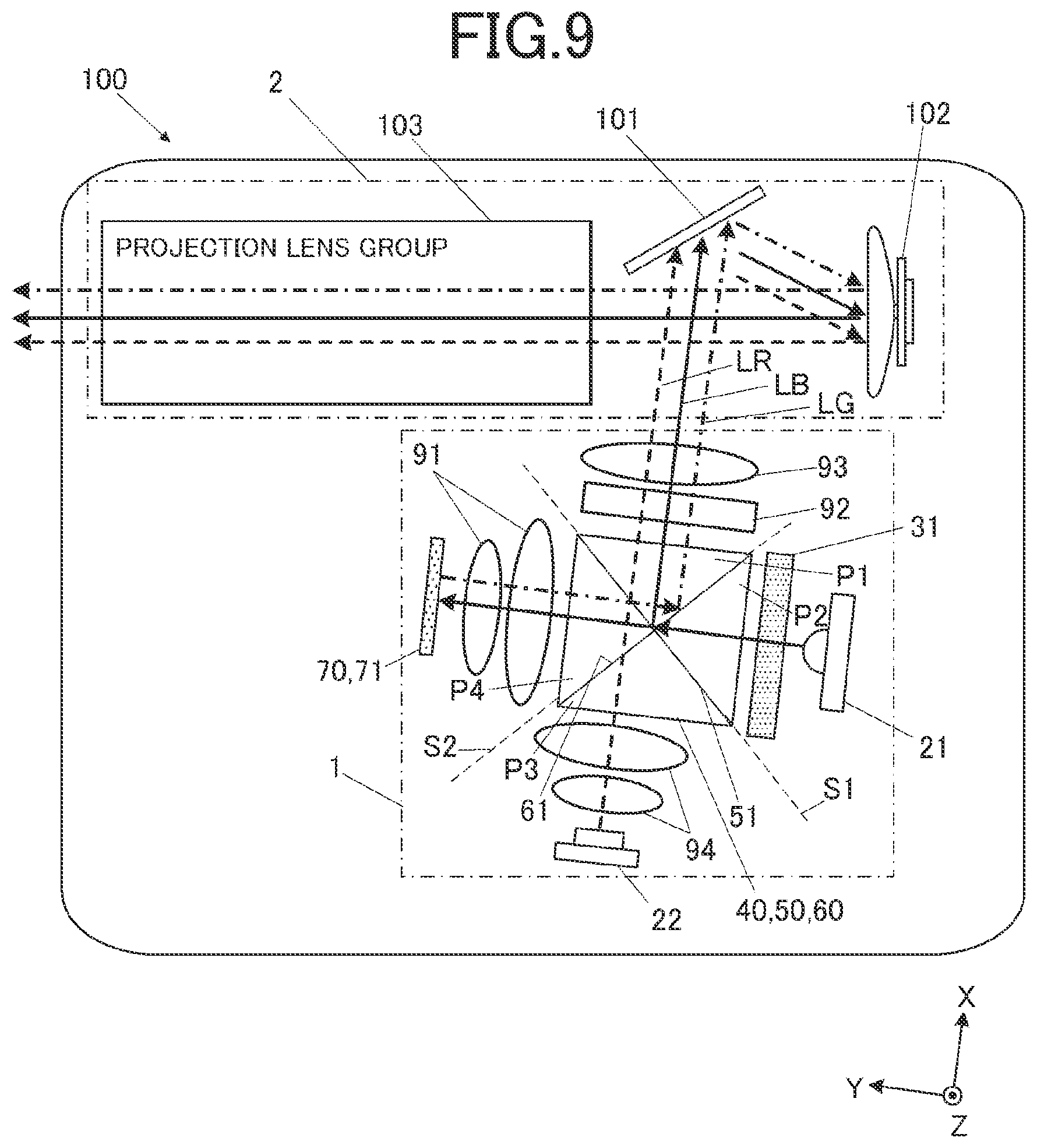 Patent US12541142 Figure 6 – Light source device and projection device
