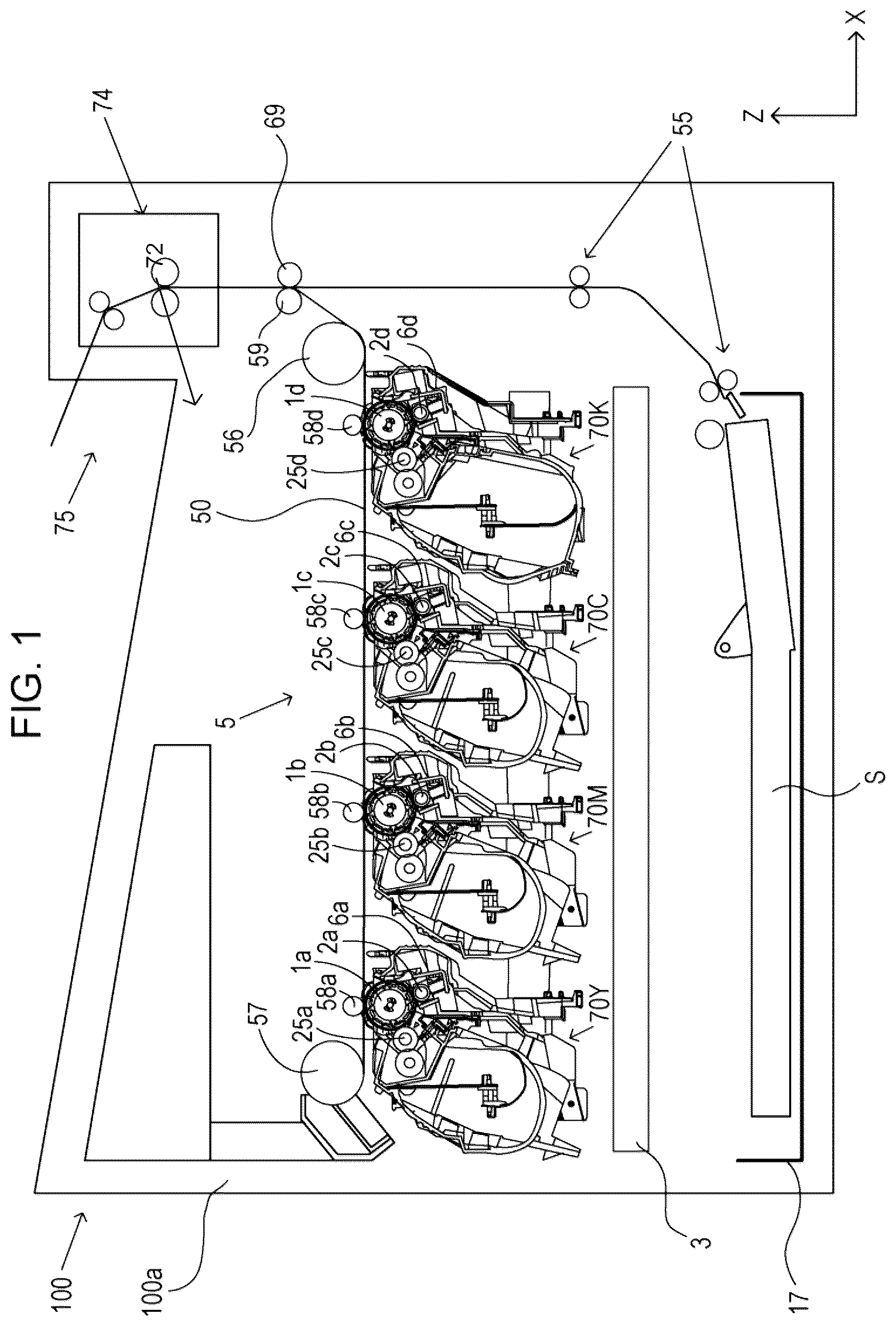 Patent US12541172 Figure 1 – Process cartridge