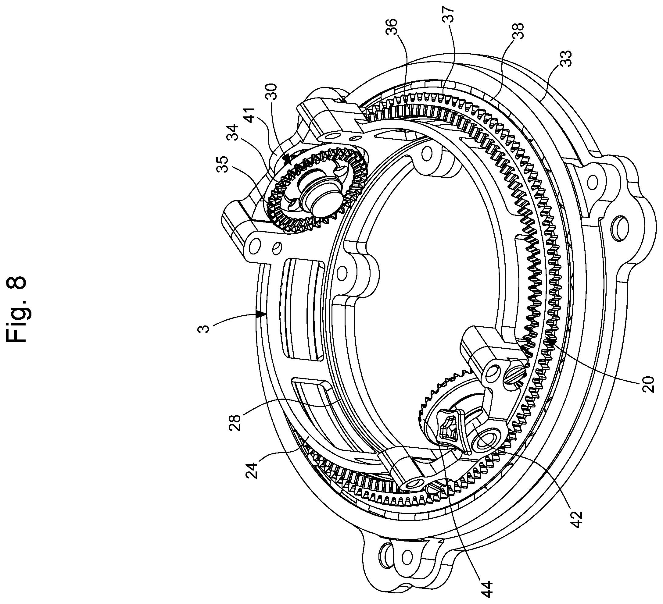 Patent US12541175 Figure 8 – Three-dimensional karussel for a horological movement