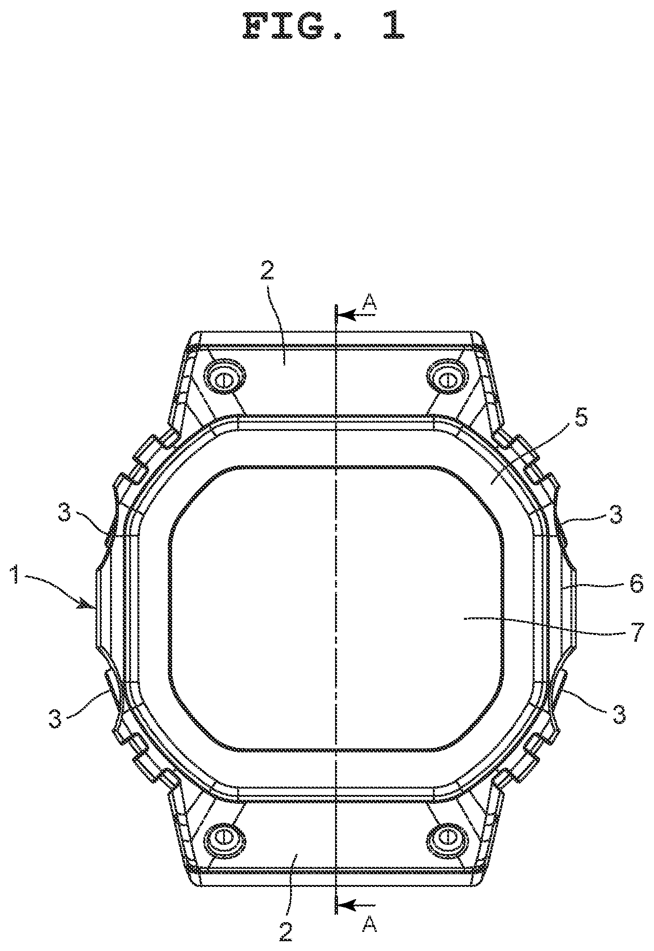 Patent US12541176 Figure 1 – Component mounting member, case and timepiece