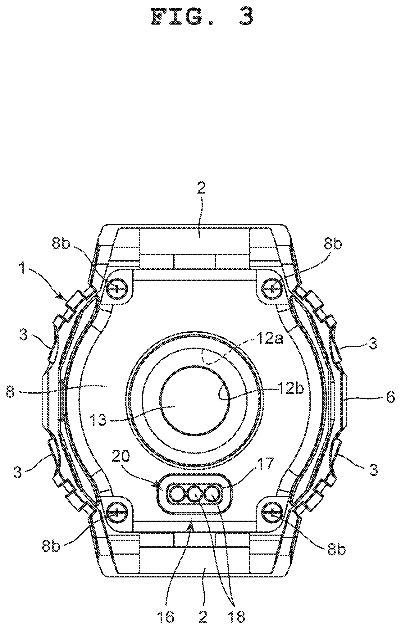 Patent US12541176 Figure 3 – Component mounting member, case and timepiece