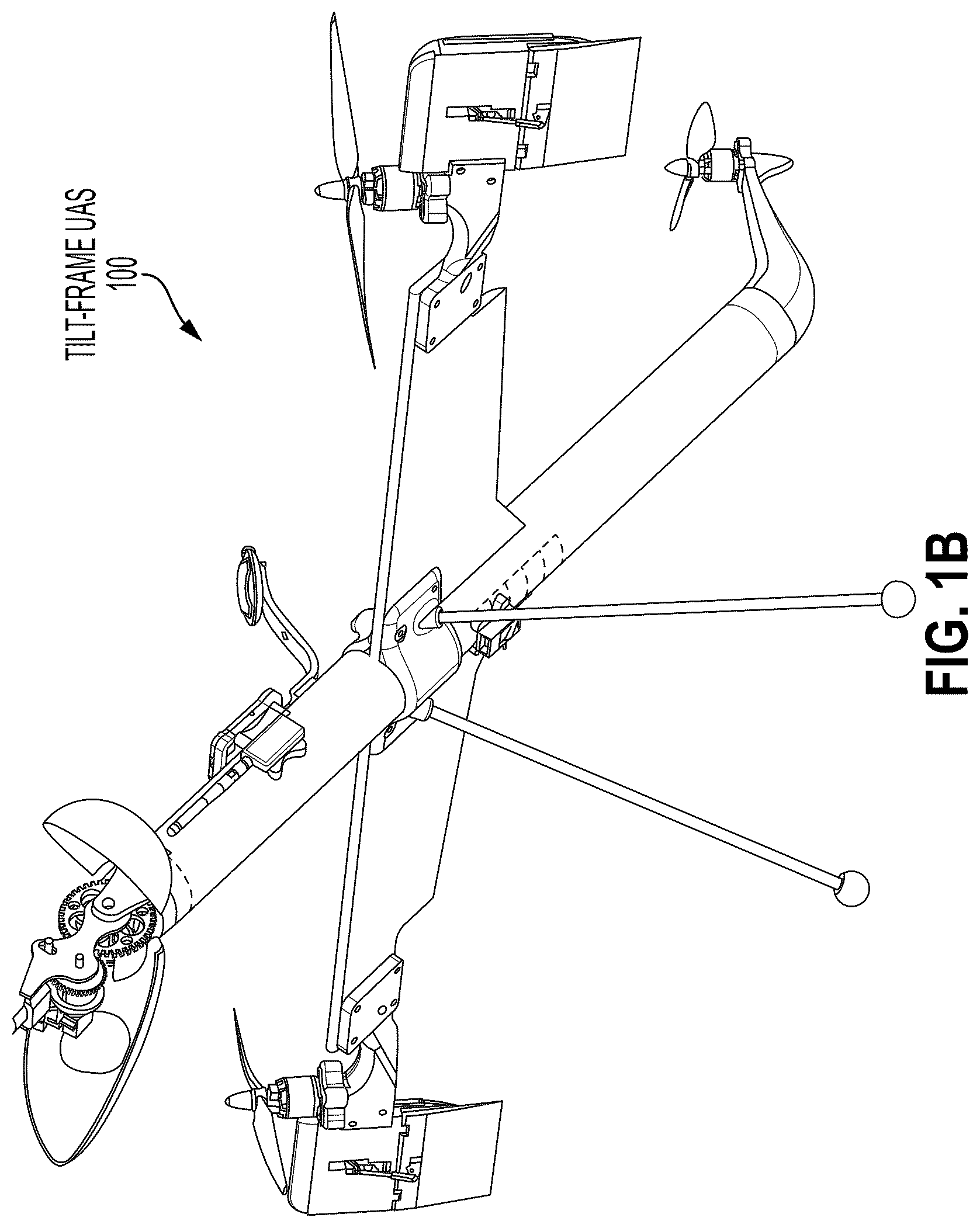 Patent US12541206 Figure 2 – Tilt-frame UAV for agricultural air sampling with a propeller-thrust-governing system that facilitates VTOL capability
