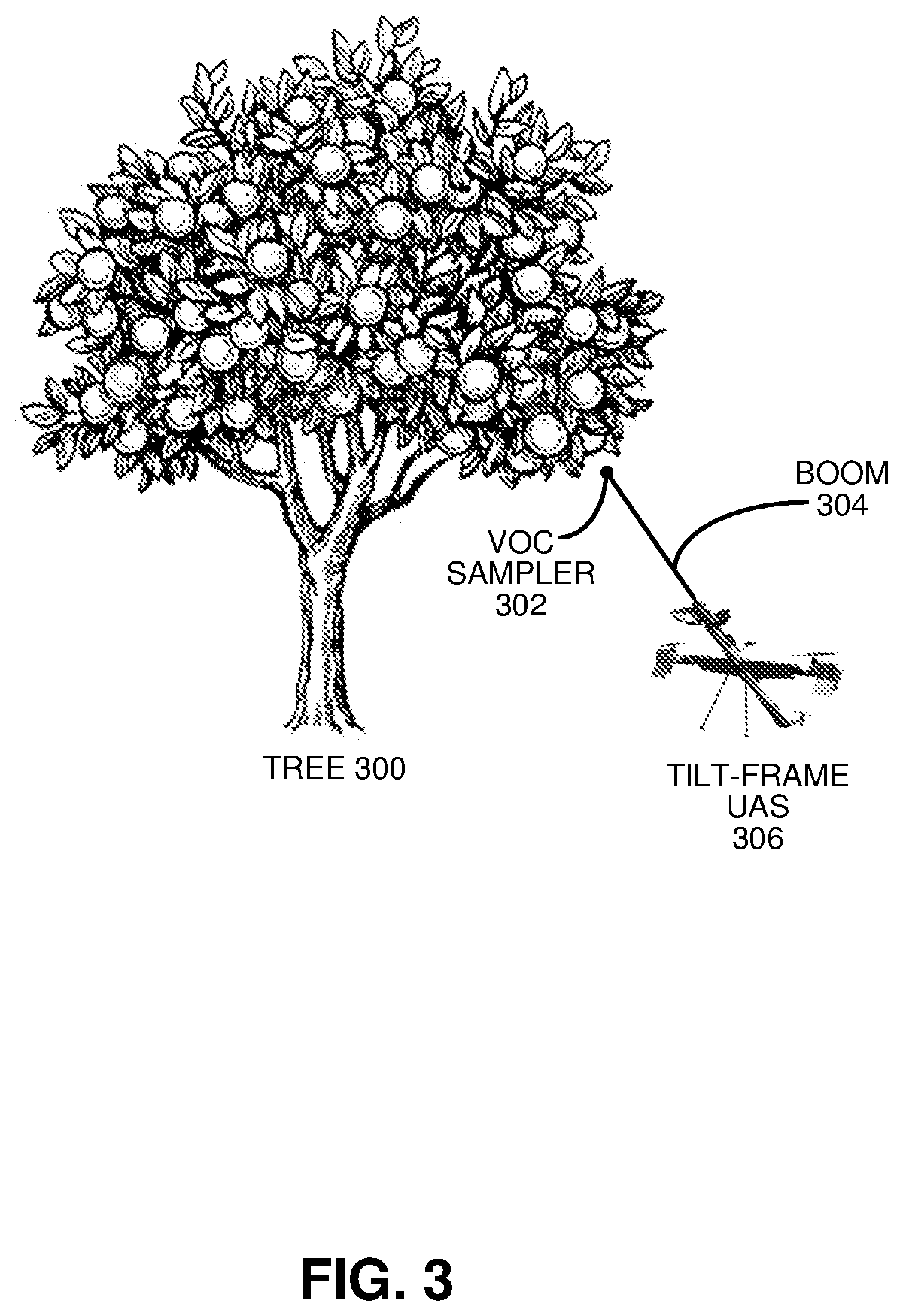 Patent US12541206 Figure 5 – Tilt-frame UAV for agricultural air sampling with a propeller-thrust-governing system that facilitates VTOL capability