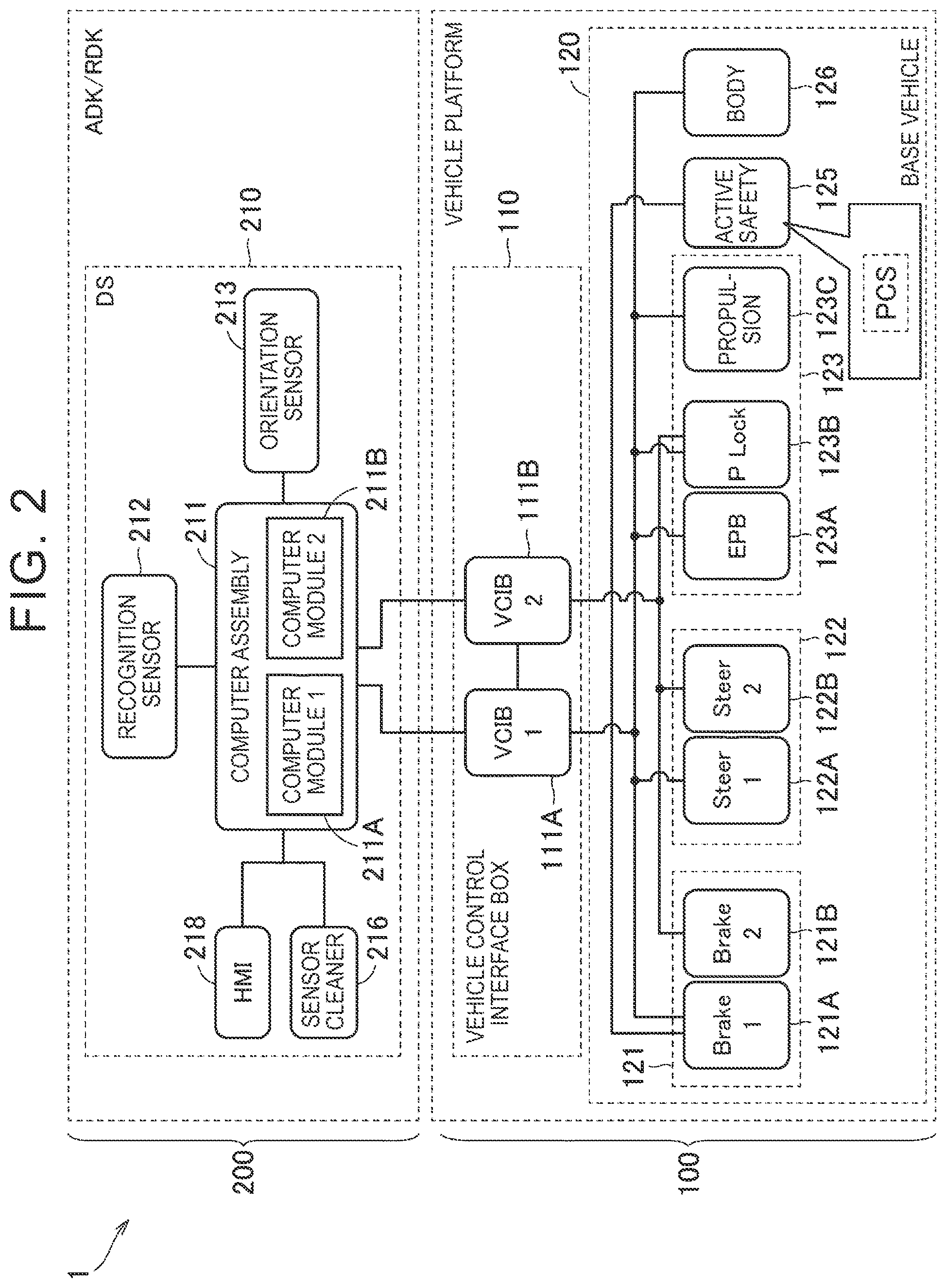 Patent US12541208 Figure 2 – Vehicle system with remote operation mode transition control