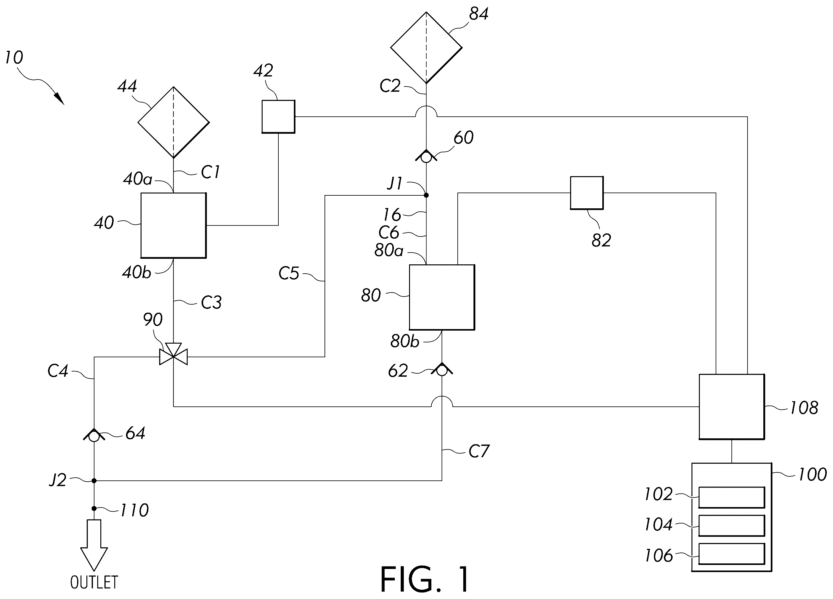 Patent US12541215 Figure 1 – Multi-stage pressurized gas delivery system
