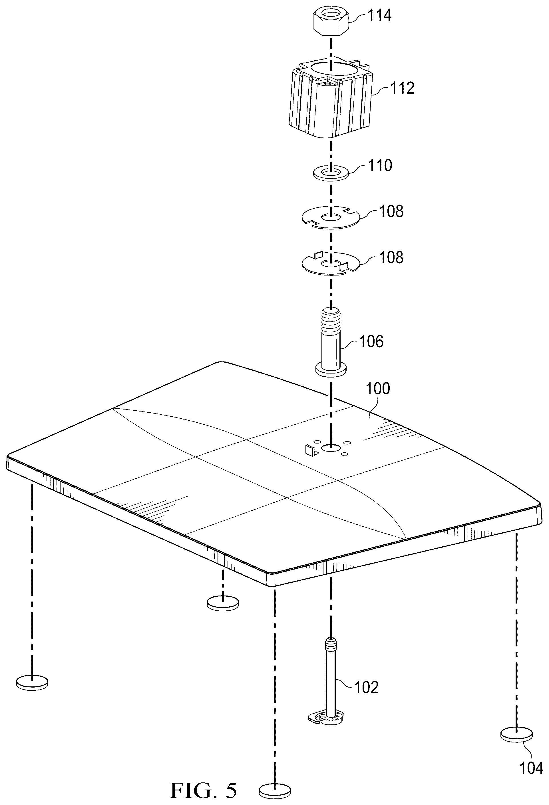 Patent US12541224 Figure 5 – Display stand supporting plural display assemblies with position detection on the display stand