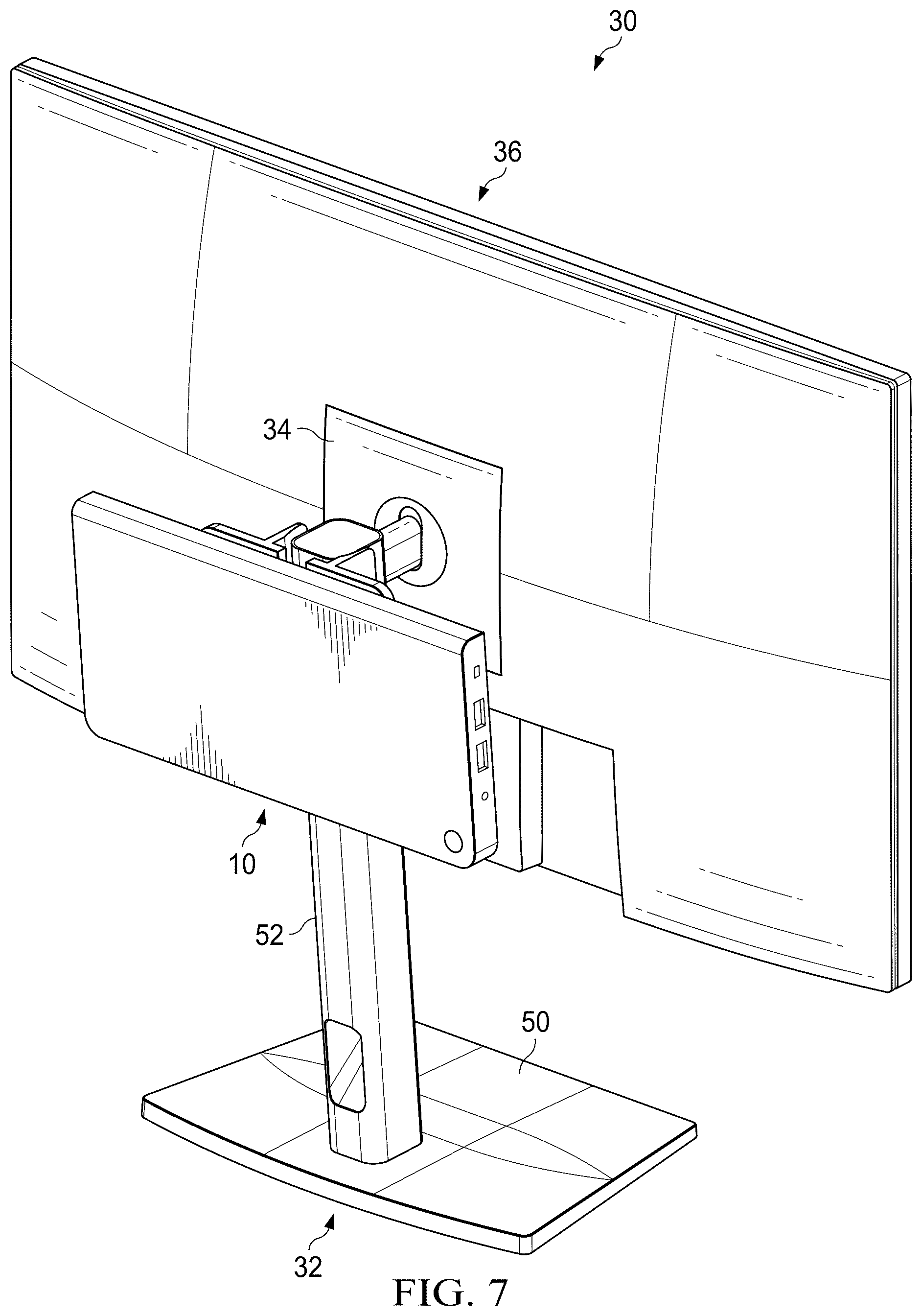 Patent US12541224 Figure 7 – Display stand supporting plural display assemblies with position detection on the display stand