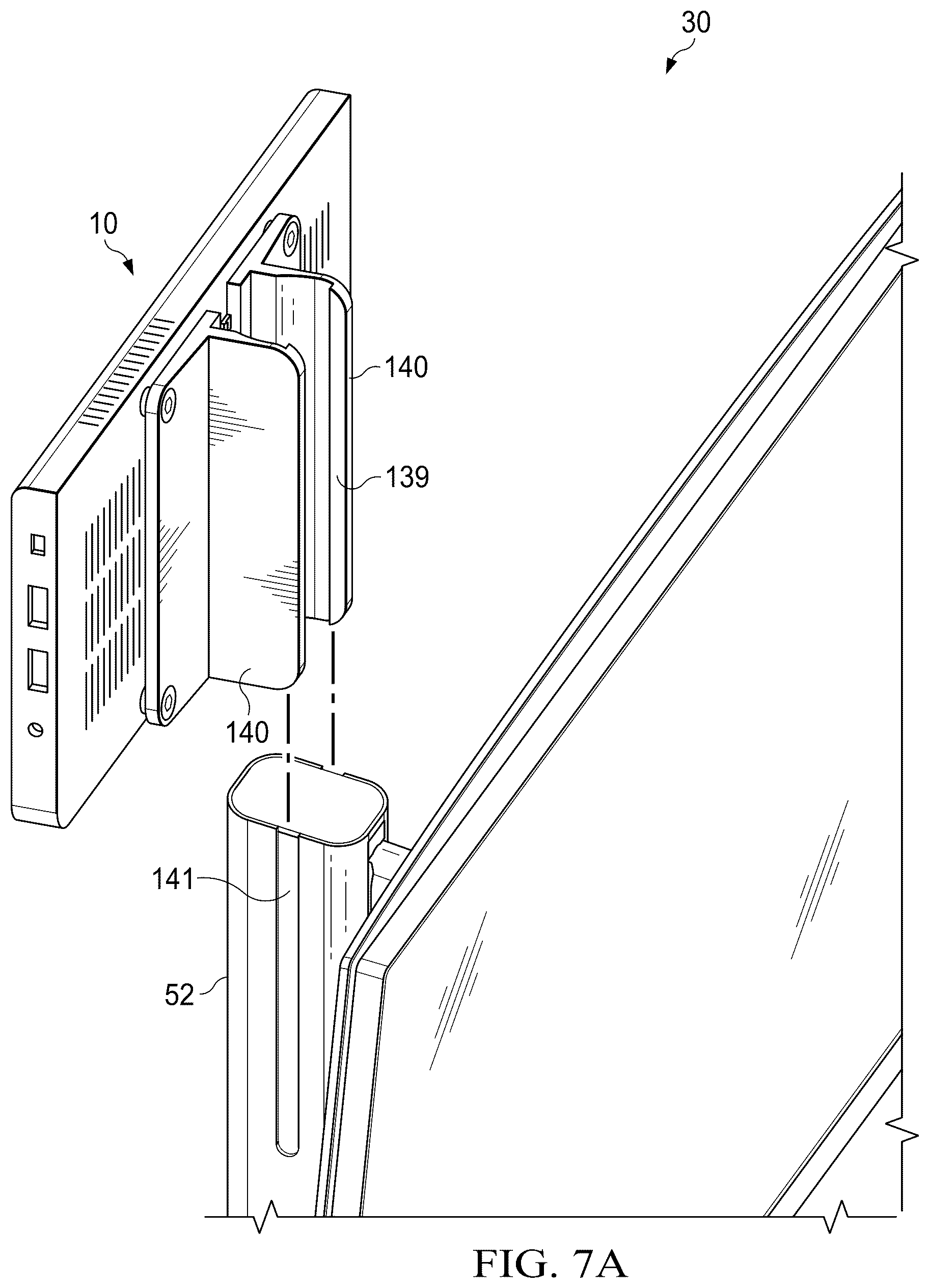 Patent US12541224 Figure 8 – Display stand supporting plural display assemblies with position detection on the display stand