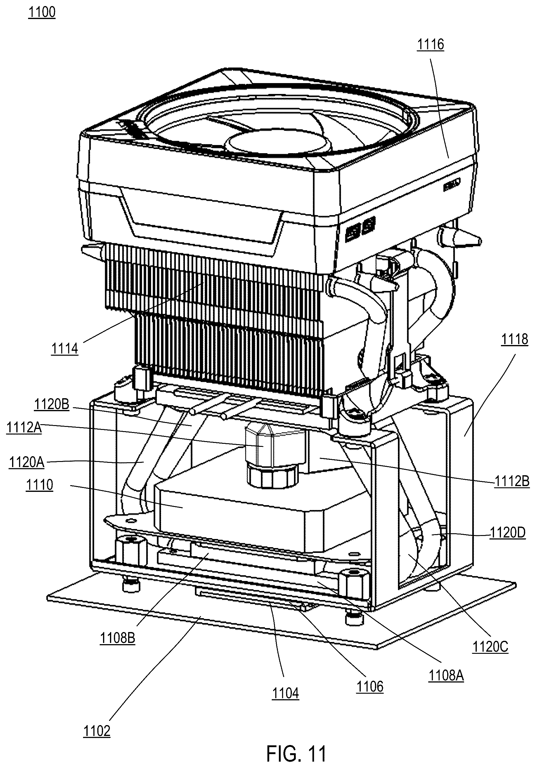 Patent US12541234 Figure 11 – Cooling device aware processor