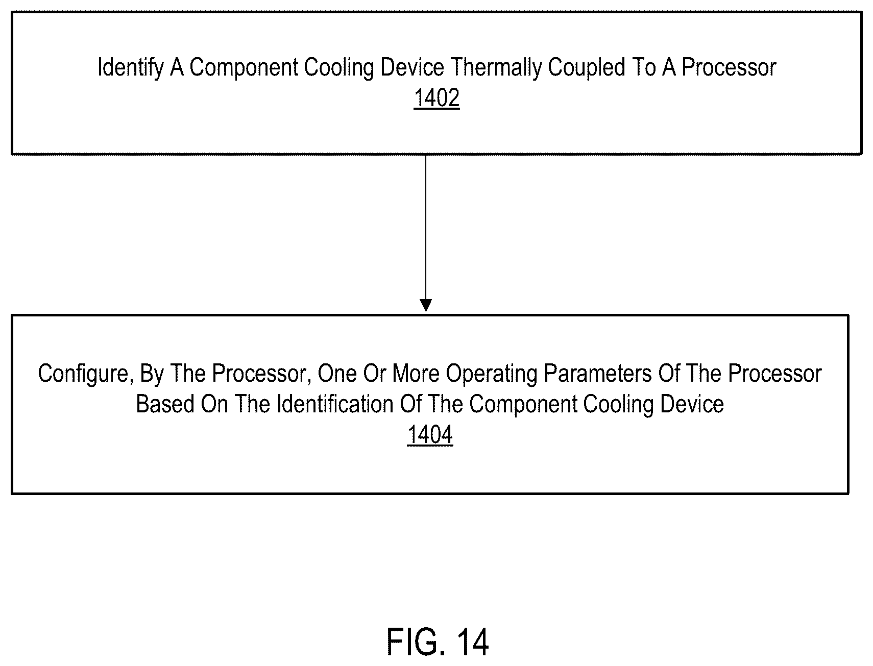 Patent US12541234 Figure 14 – Cooling device aware processor