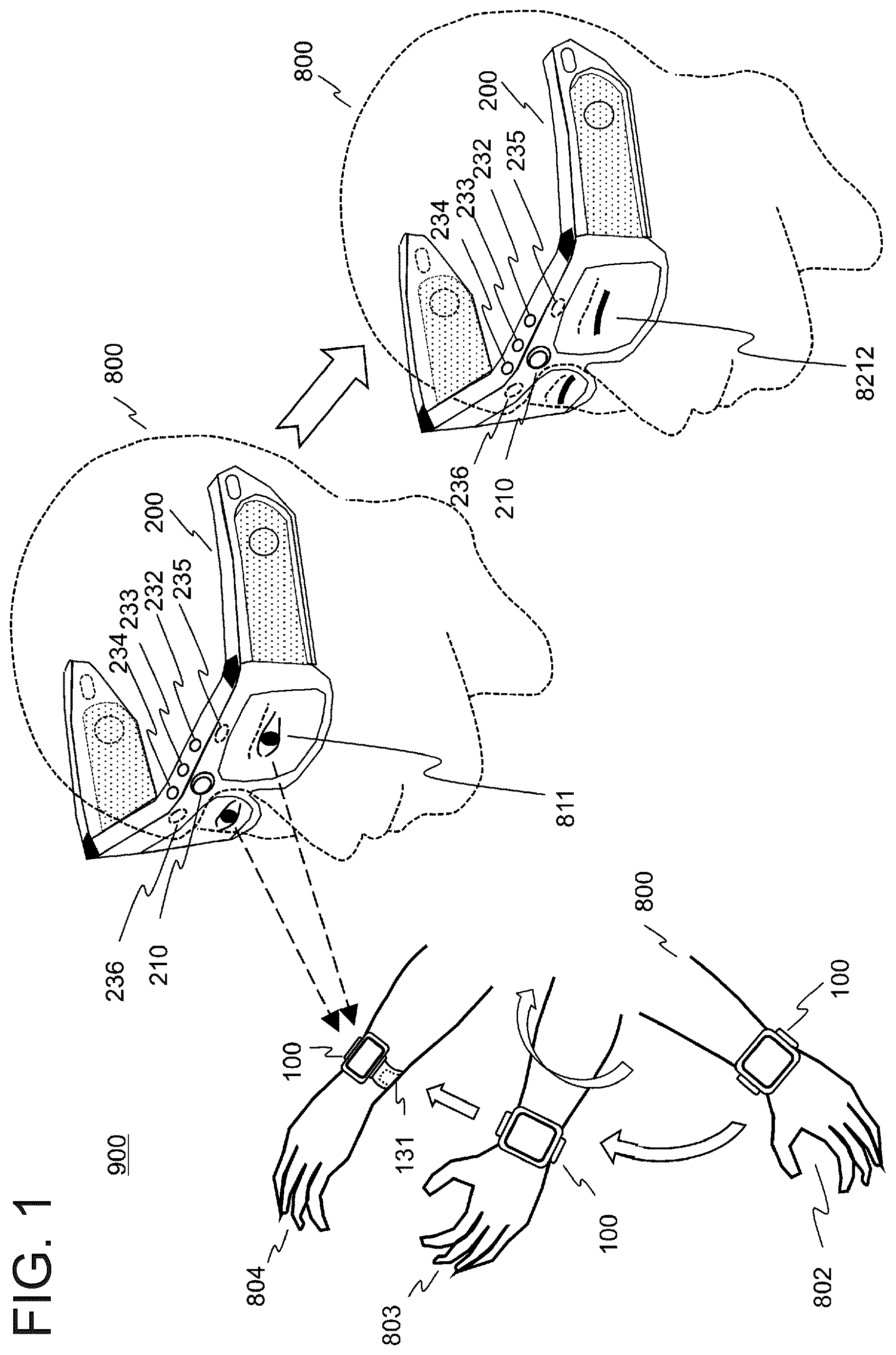 Patent US12541246 Figure 1 – Information processing device and information processing system