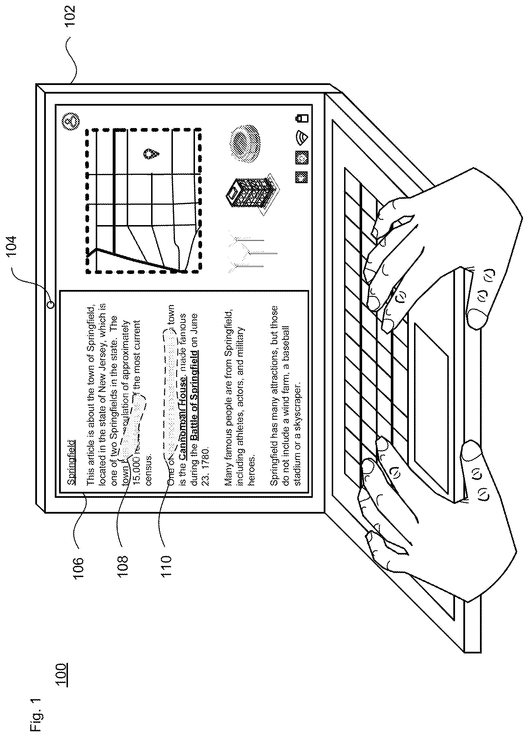 Patent US12541249 Figure 1 – Implicit calibration from screen content for gaze tracking
