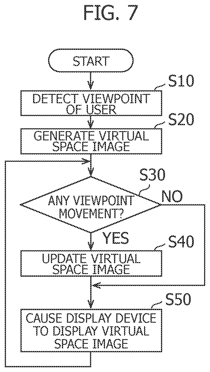 Patent US12541250 Figure 4 – Virtual space image generation device generates a virtual space based on movement of a user's viewpoint and method