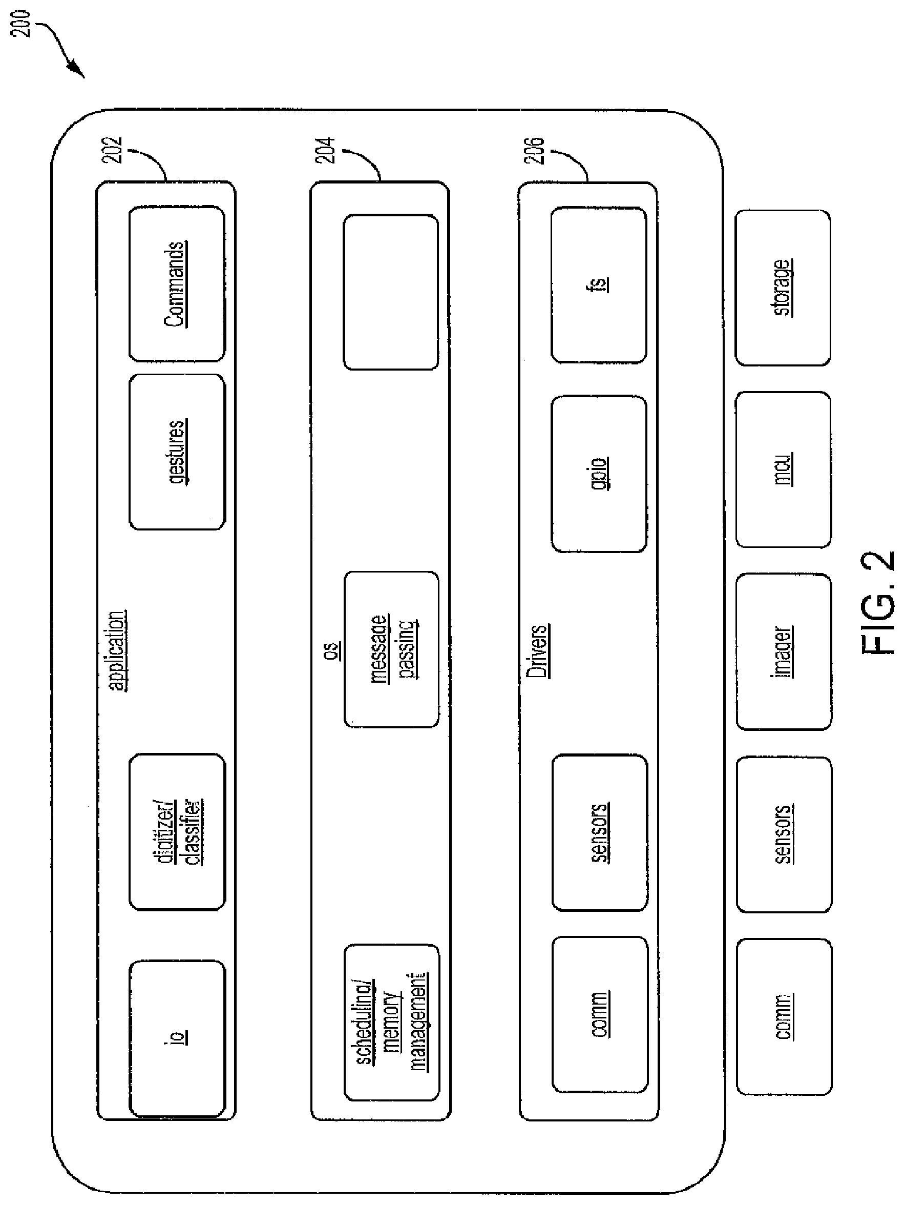 Patent US12541255 Figure 2 – Gesture operated wrist mounted camera system