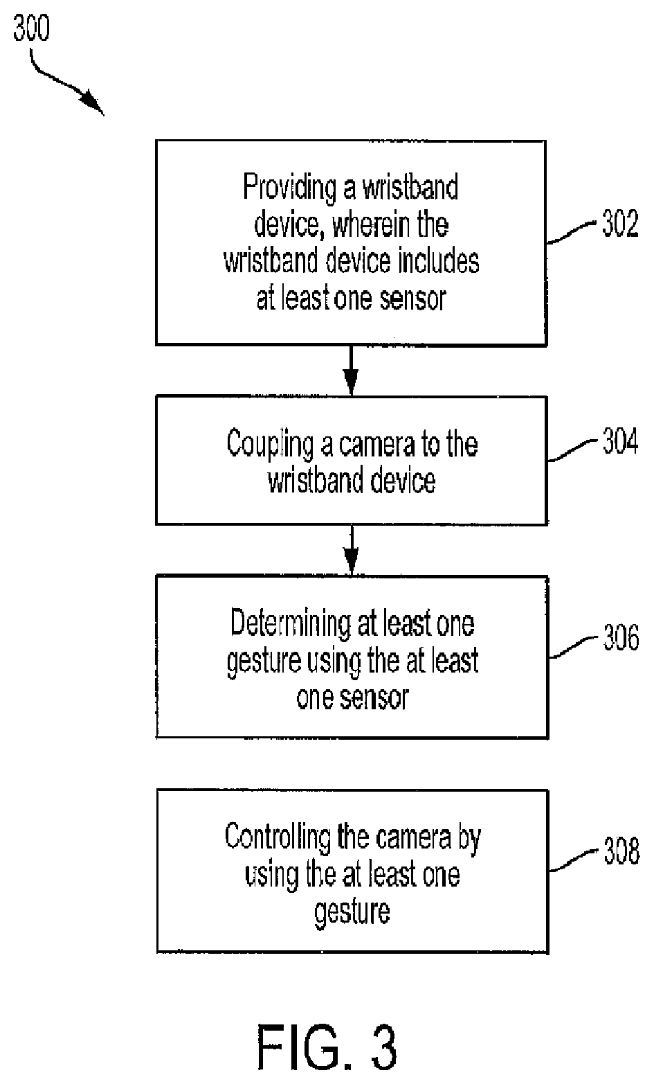 Patent US12541255 Figure 3 – Gesture operated wrist mounted camera system