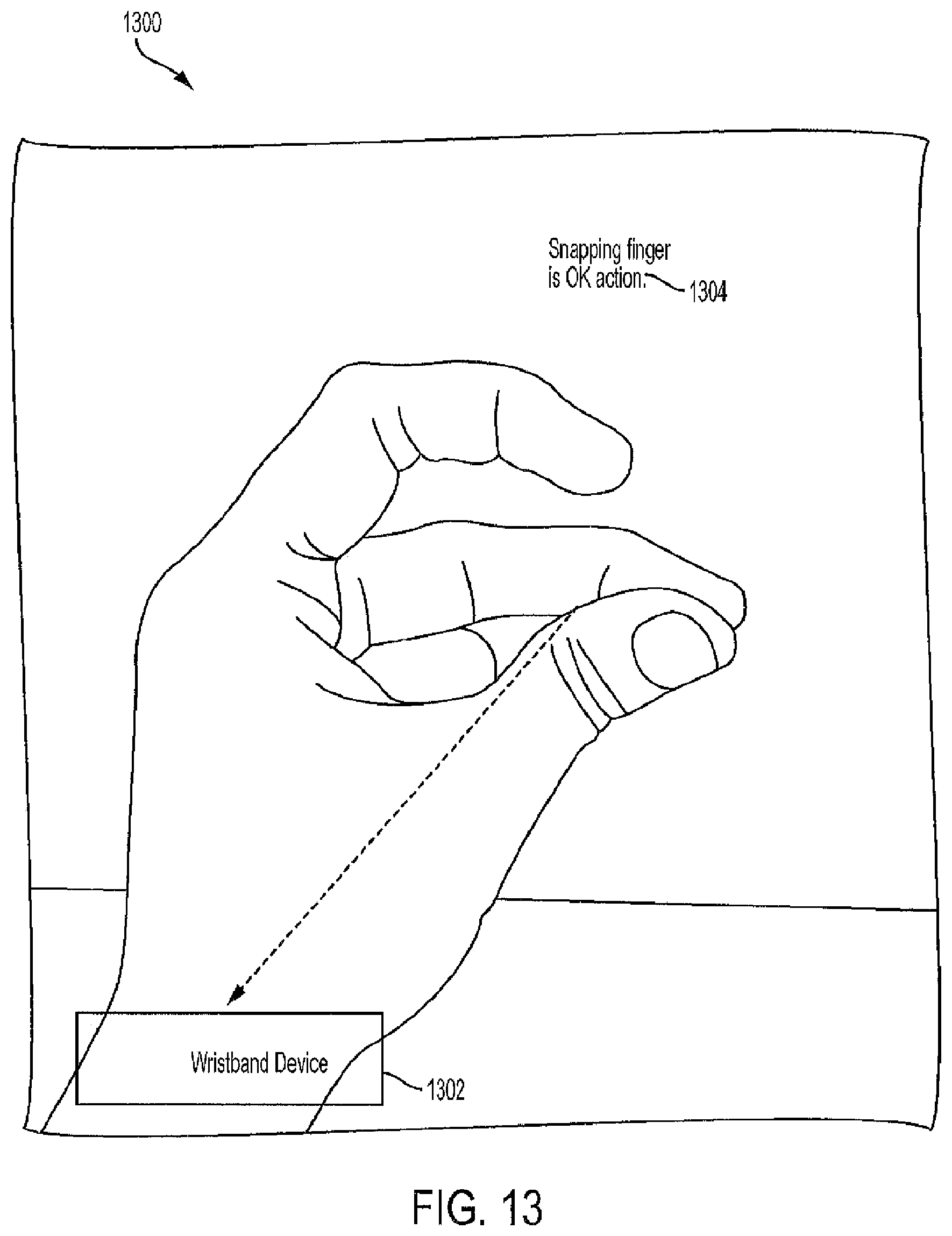 Patent US12541255 Figure 13 – Gesture operated wrist mounted camera system