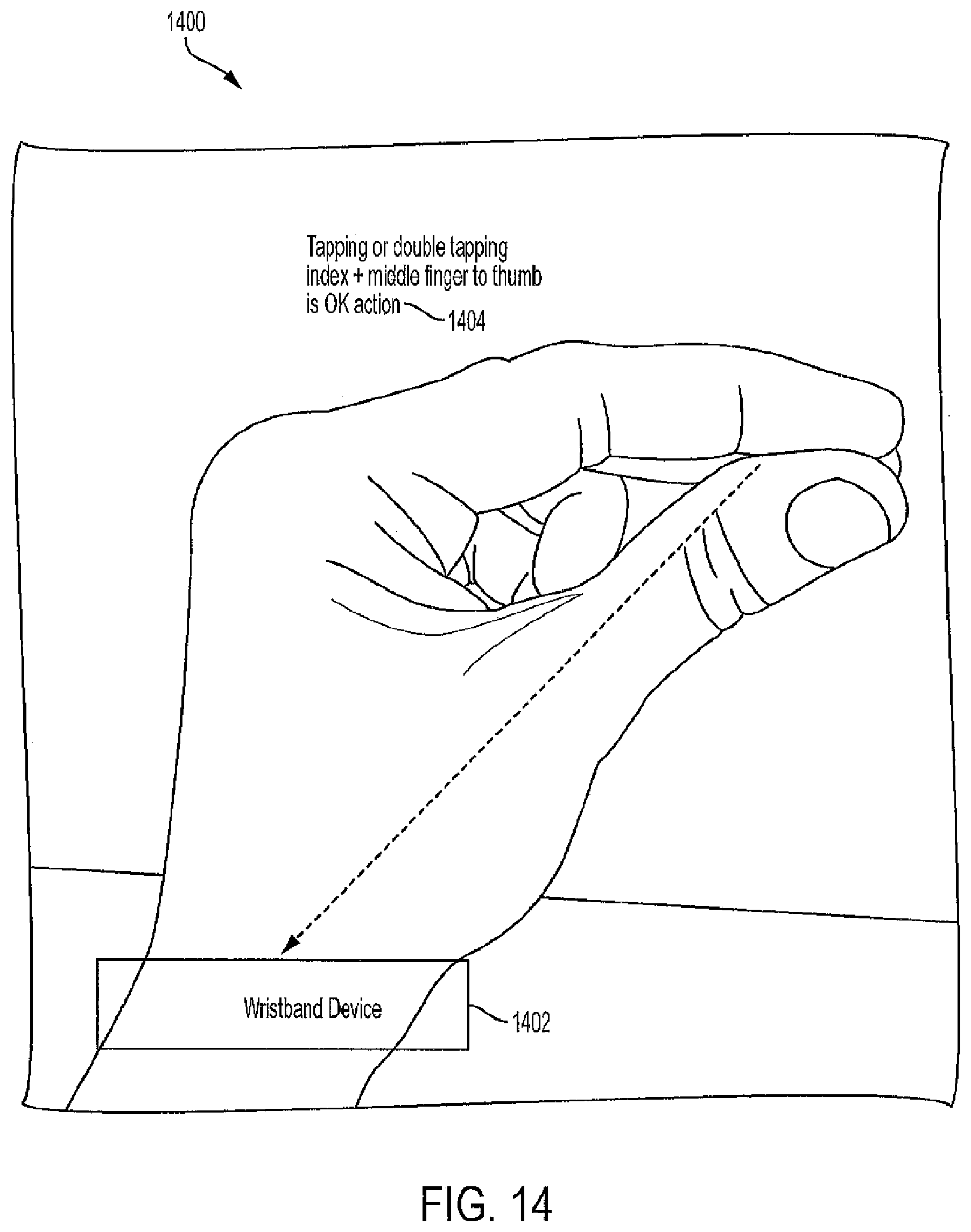 Patent US12541255 Figure 14 – Gesture operated wrist mounted camera system