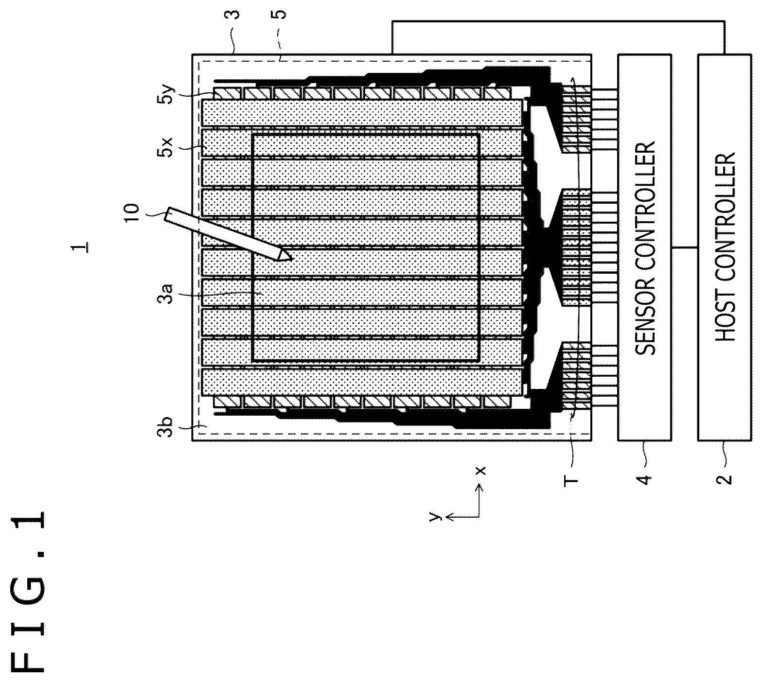 Patent US12541258 Figure 1 – Sensor for detecting pen signal transmitted from pen