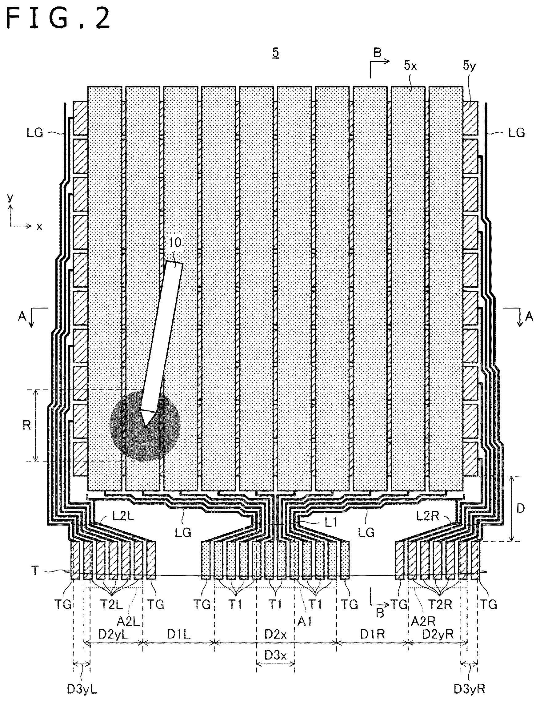 Patent US12541258 Figure 2 – Sensor for detecting pen signal transmitted from pen