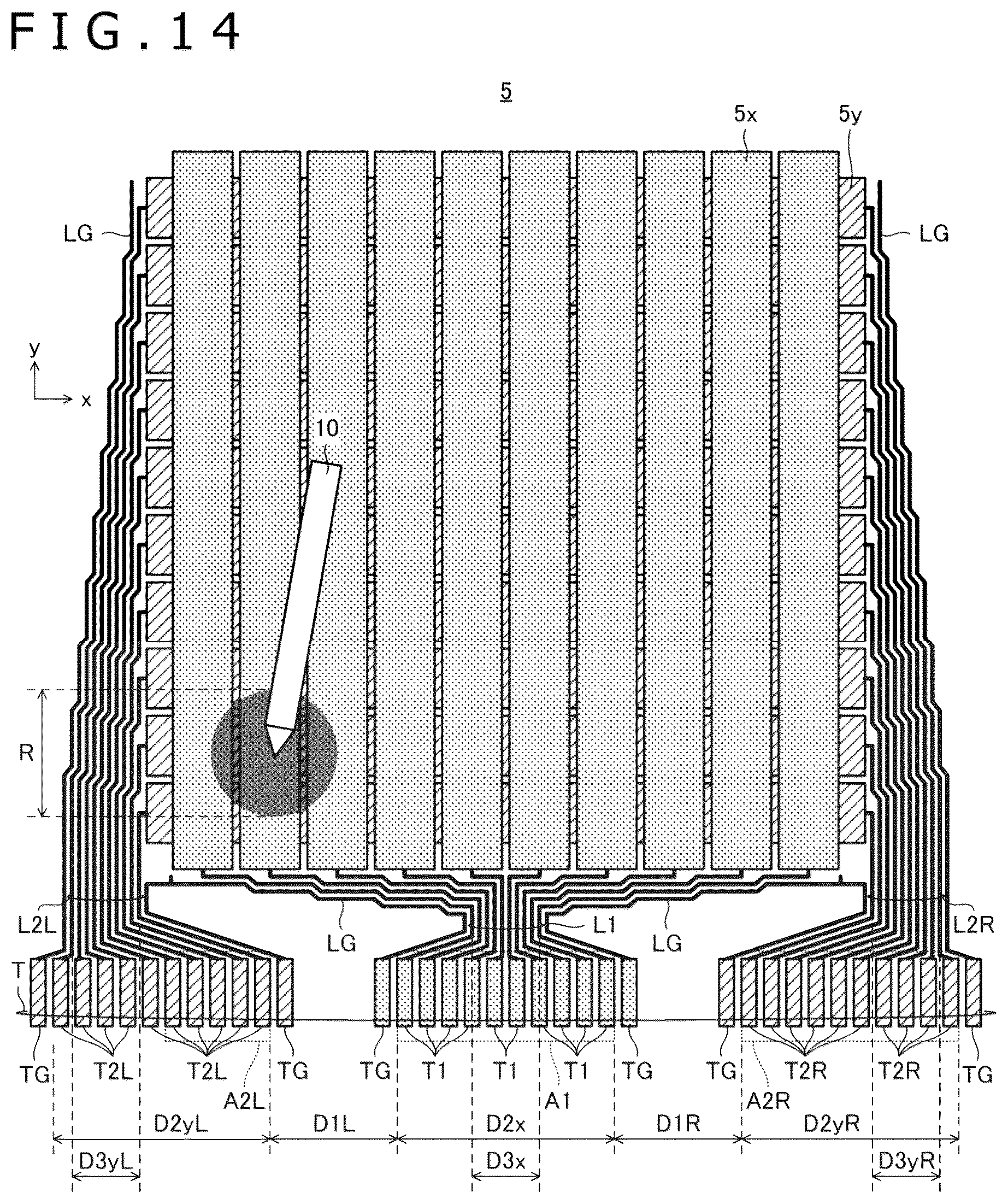 Patent US12541258 Figure 14 – Sensor for detecting pen signal transmitted from pen