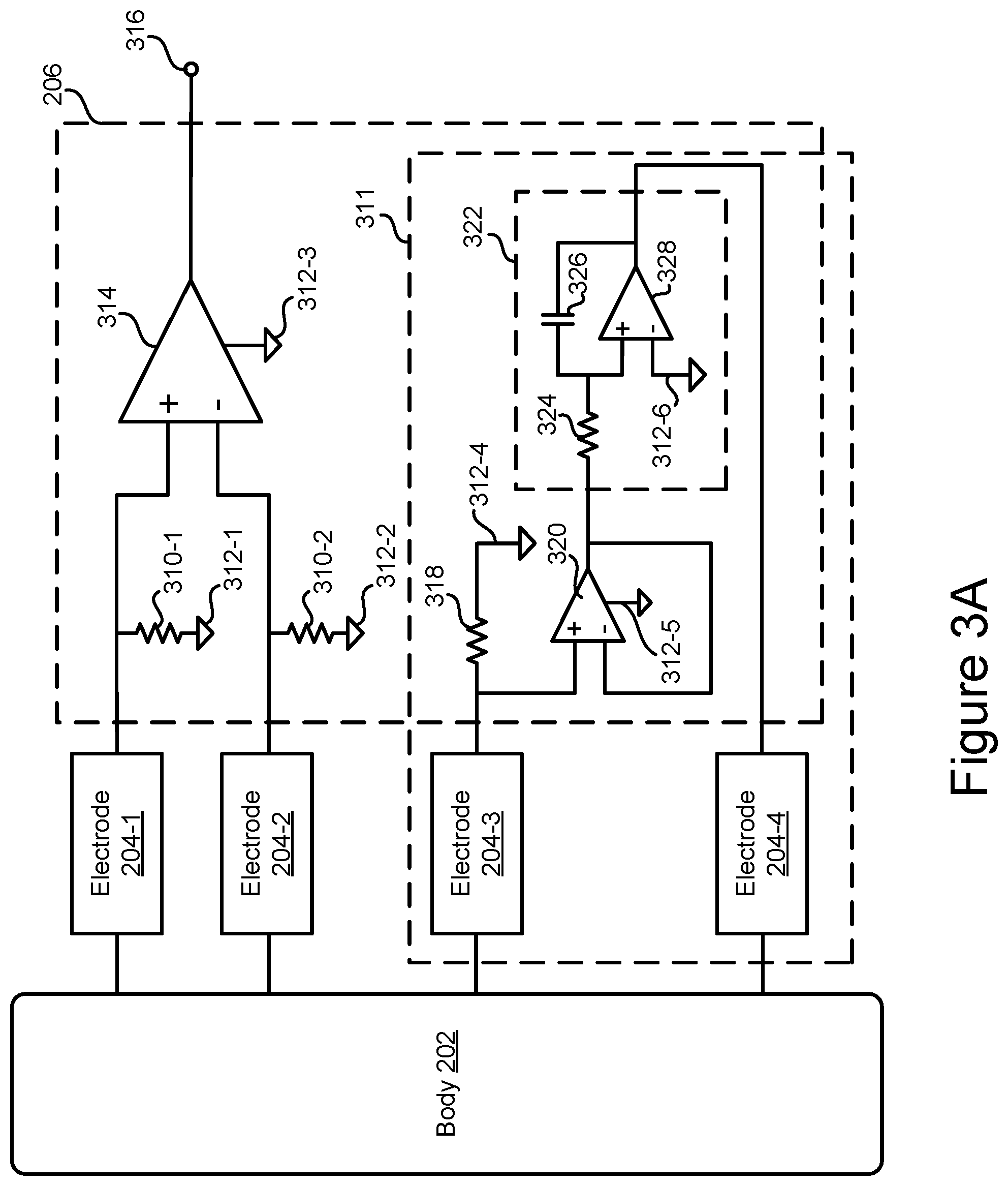 Patent US12541259 Figure 3 – Ground tracking through current compensation for biosensing systems