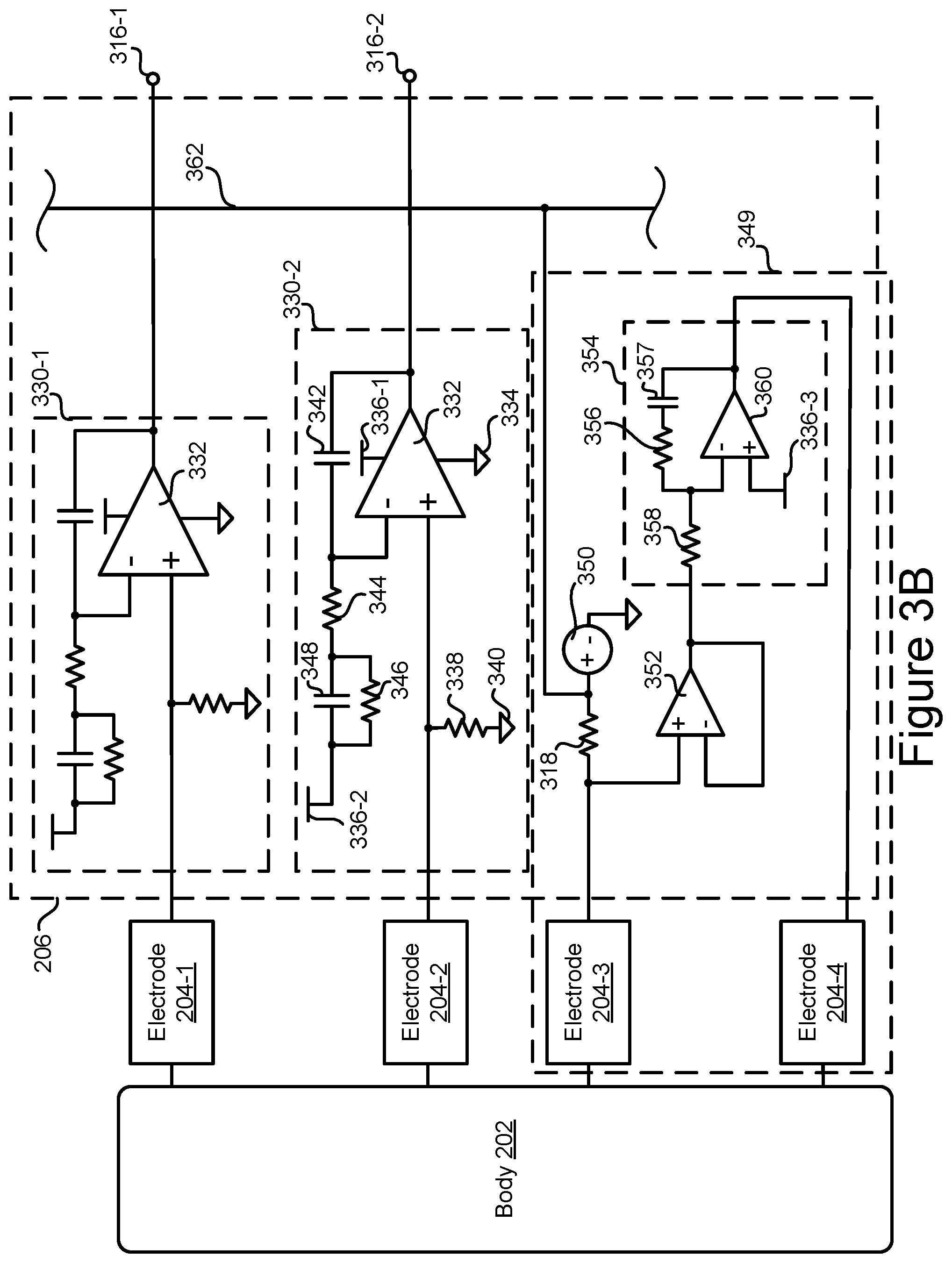 Patent US12541259 Figure 4 – Ground tracking through current compensation for biosensing systems
