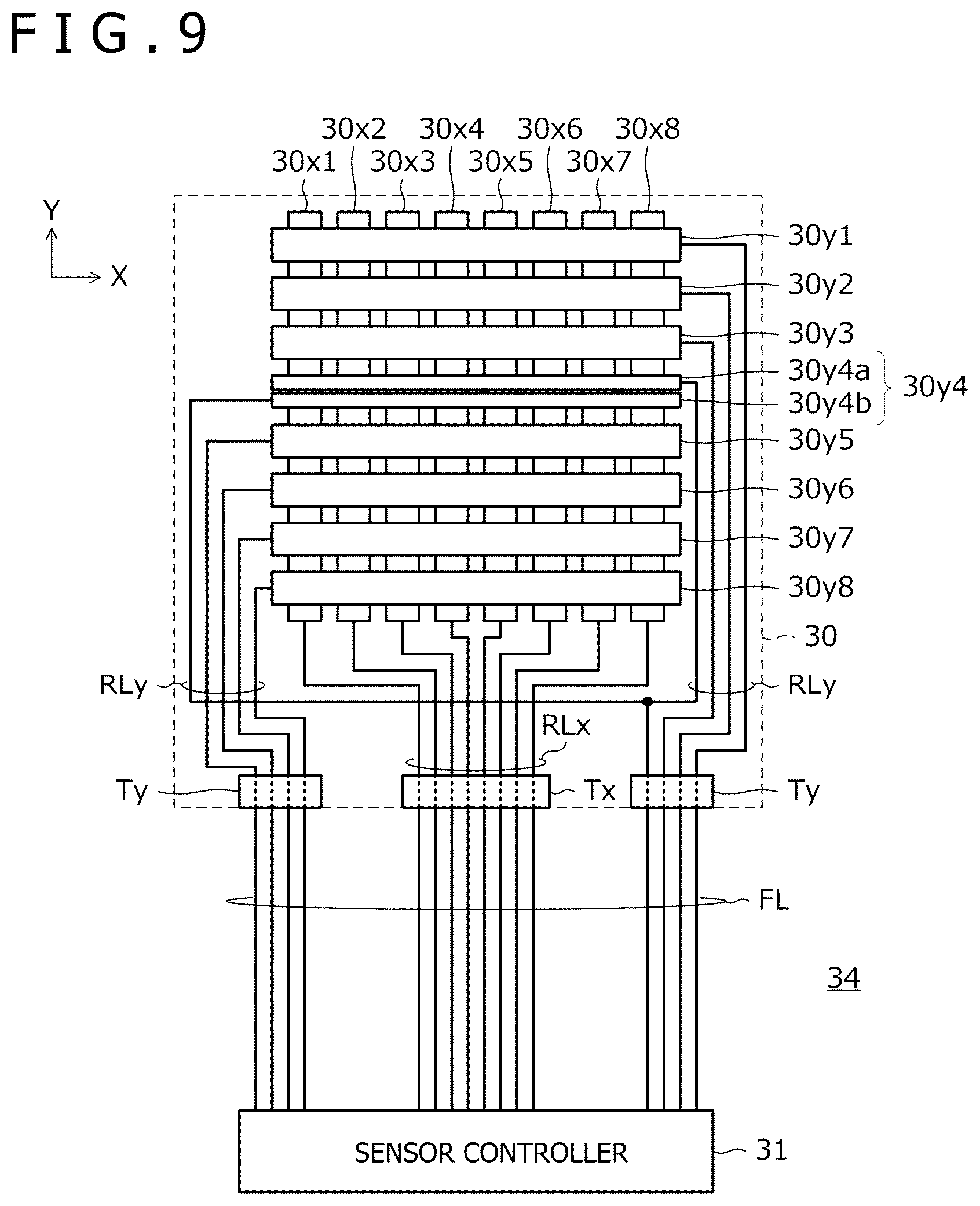 Patent US12541263 Figure 9 – Sensor, sensor controller, and position detection device
