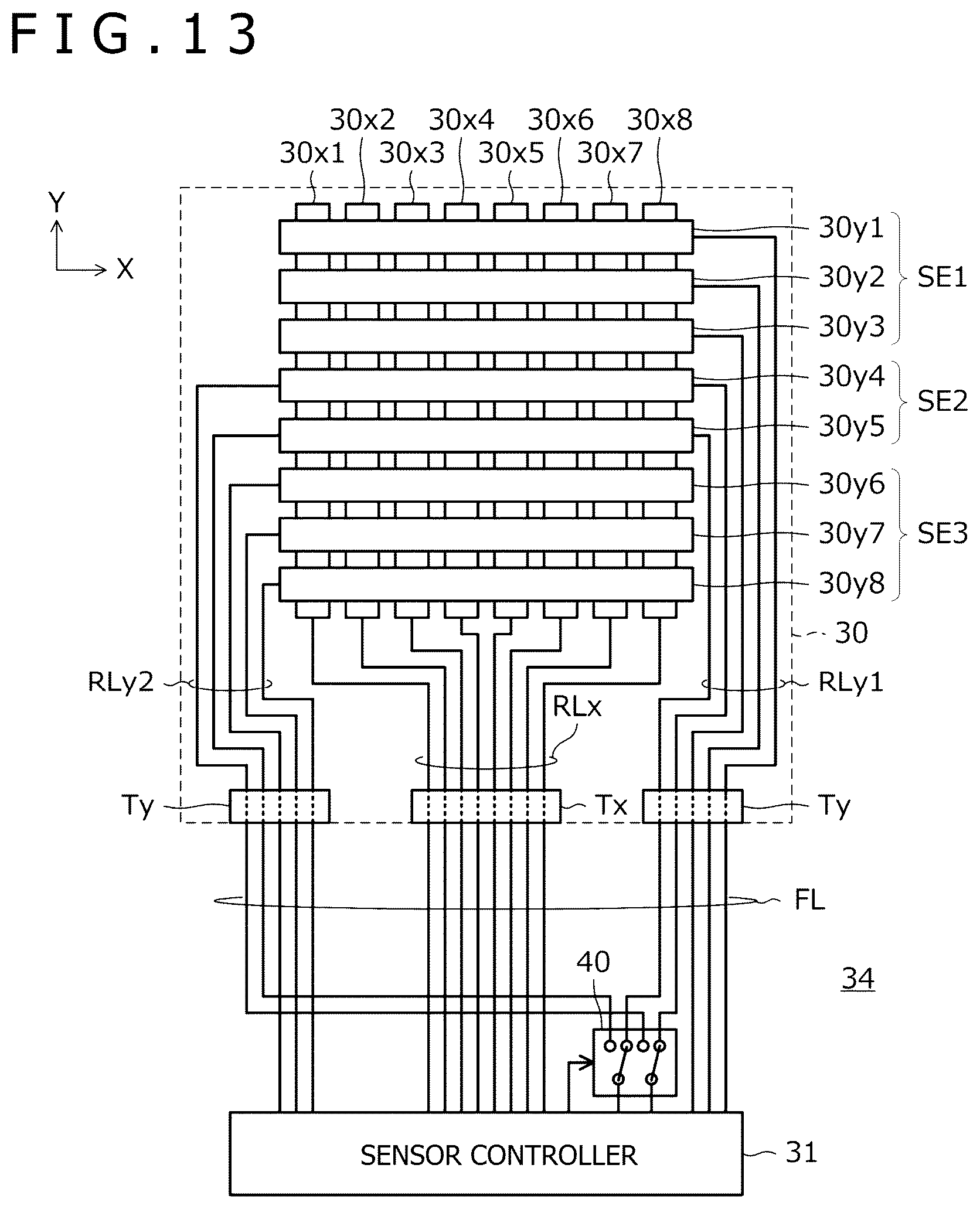 Patent US12541263 Figure 13 – Sensor, sensor controller, and position detection device