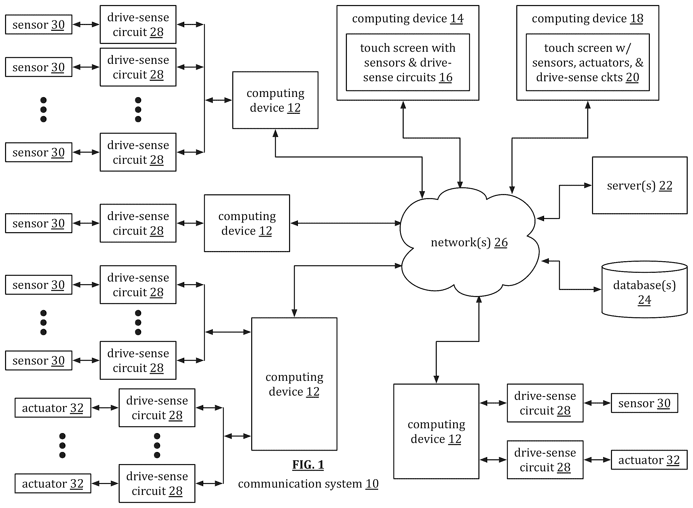 Patent US12541267 Figure 1 – Touch sensor noise prediction and cancellation