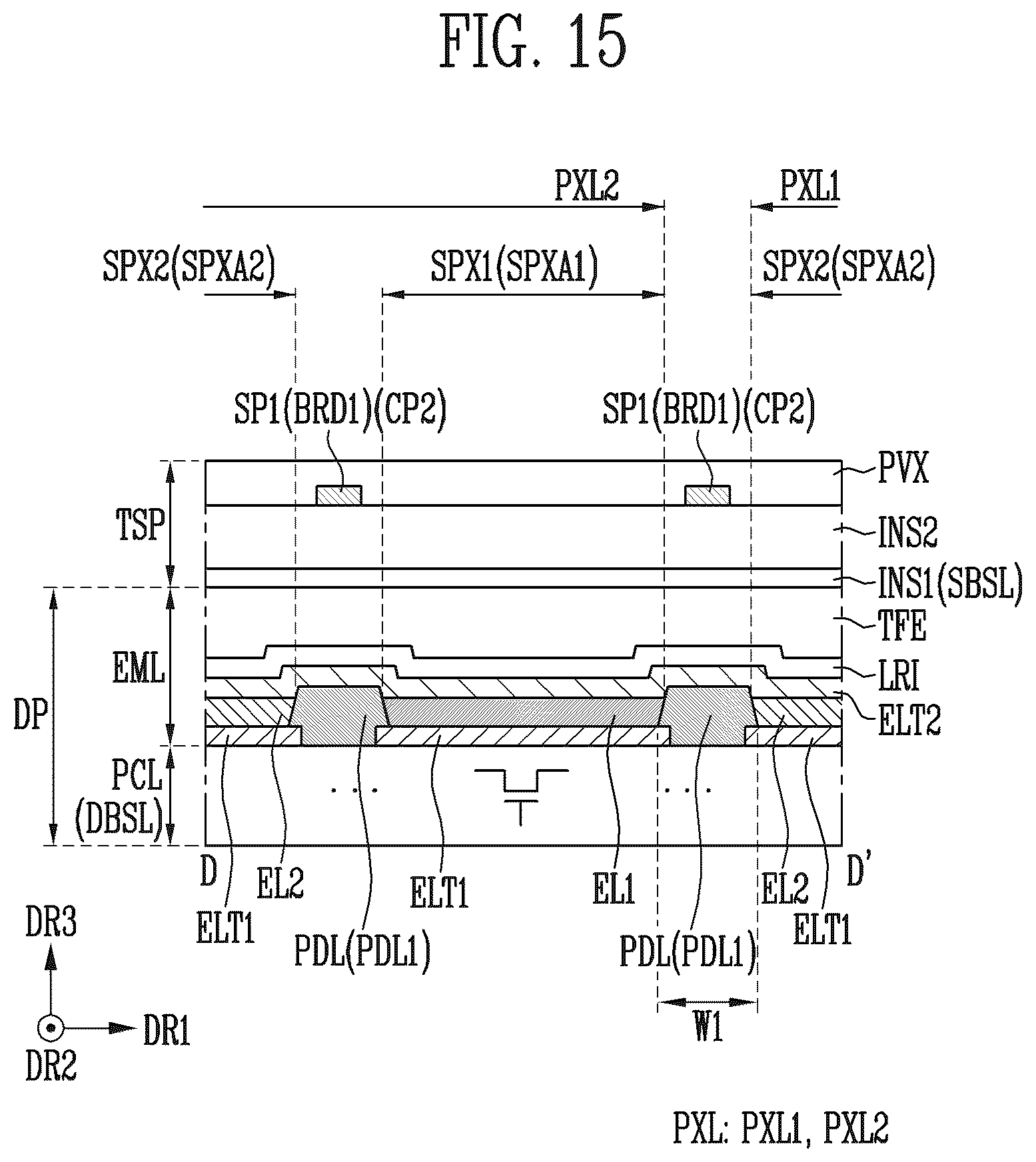 Patent US12541270 Figure 13 – Display device comprising touch sensor