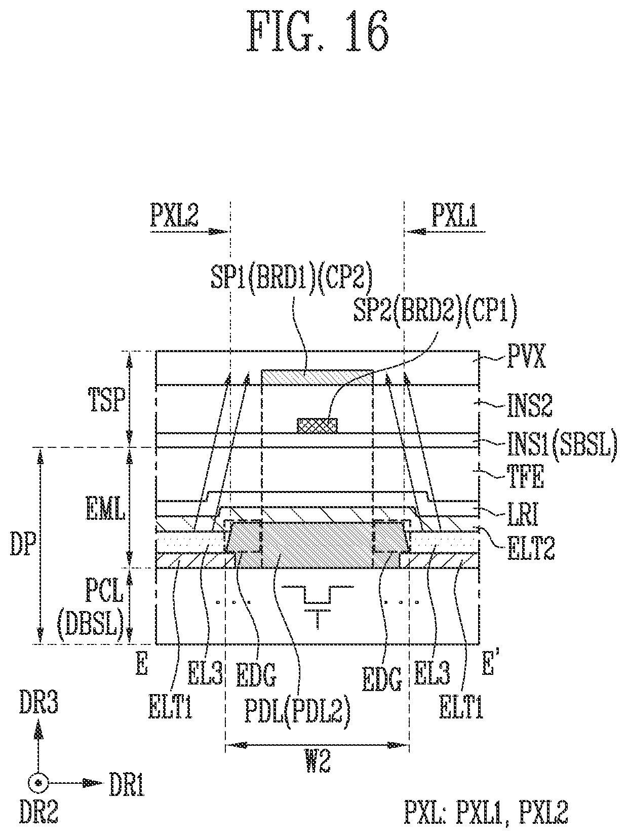 Patent US12541270 Figure 14 – Display device comprising touch sensor