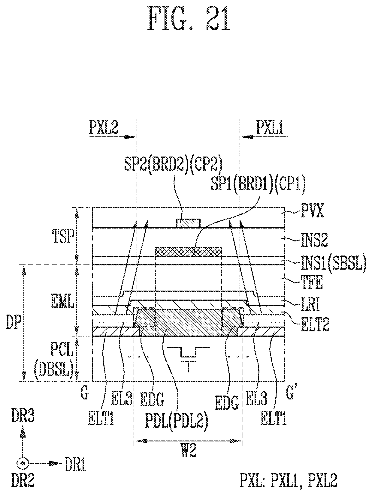 Patent US12541270 Figure 19 – Display device comprising touch sensor