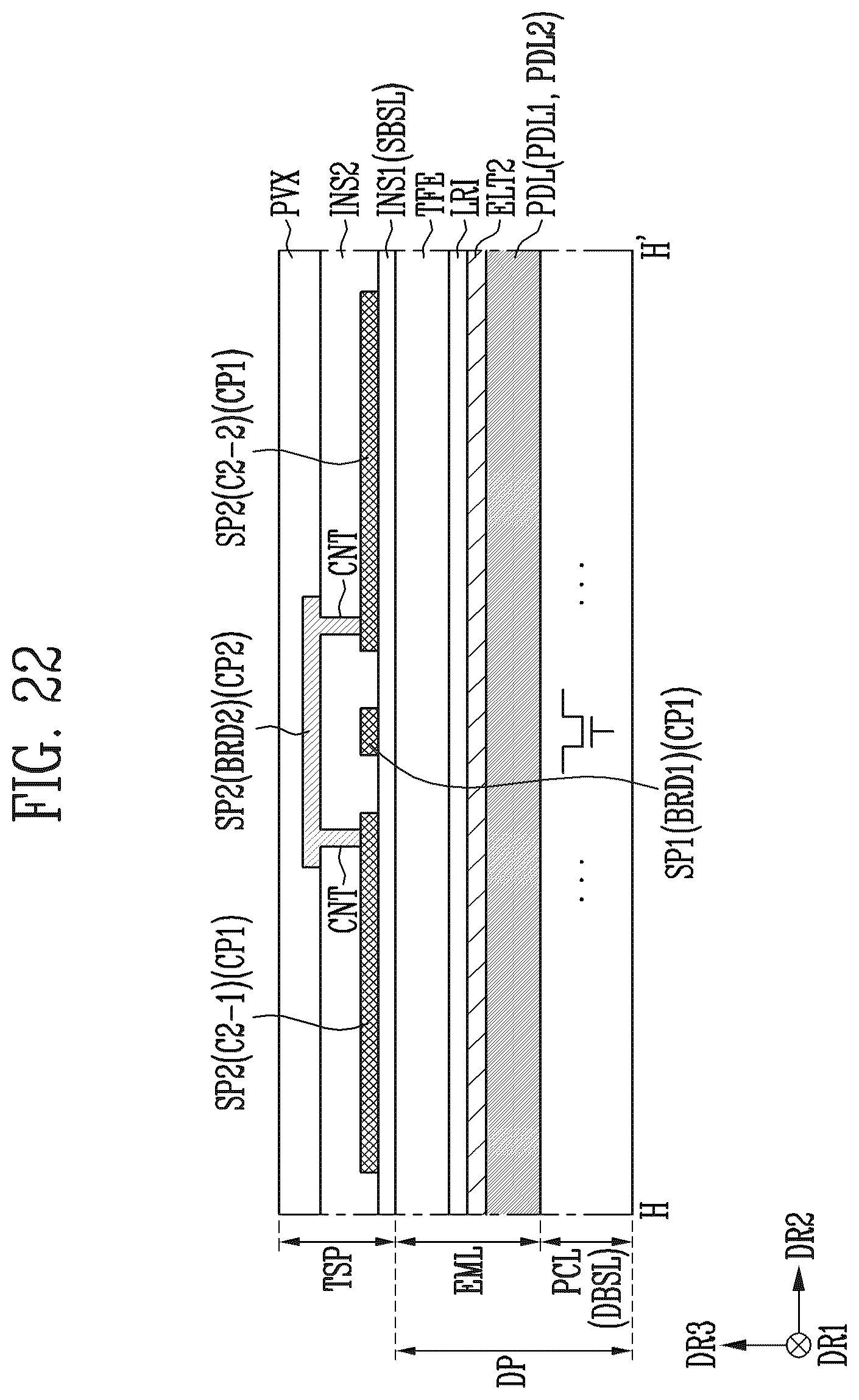 Patent US12541270 Figure 20 – Display device comprising touch sensor