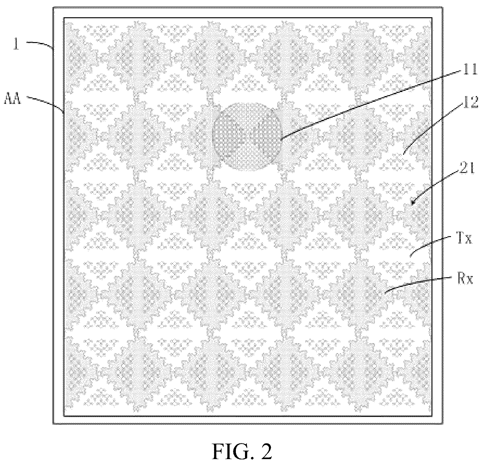 Patent US12541271 Figure 2 – Touch display device