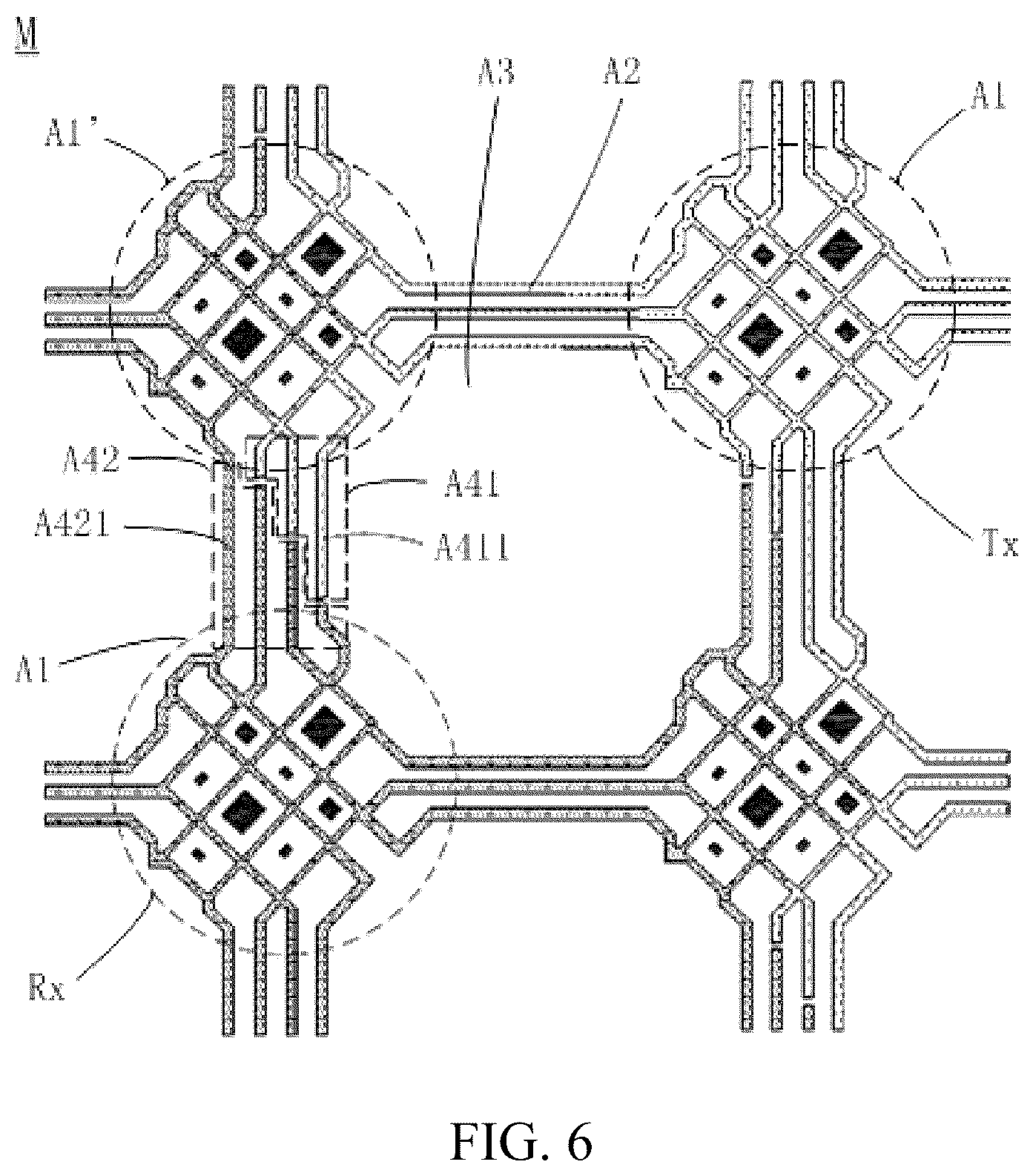 Patent US12541271 Figure 6 – Touch display device