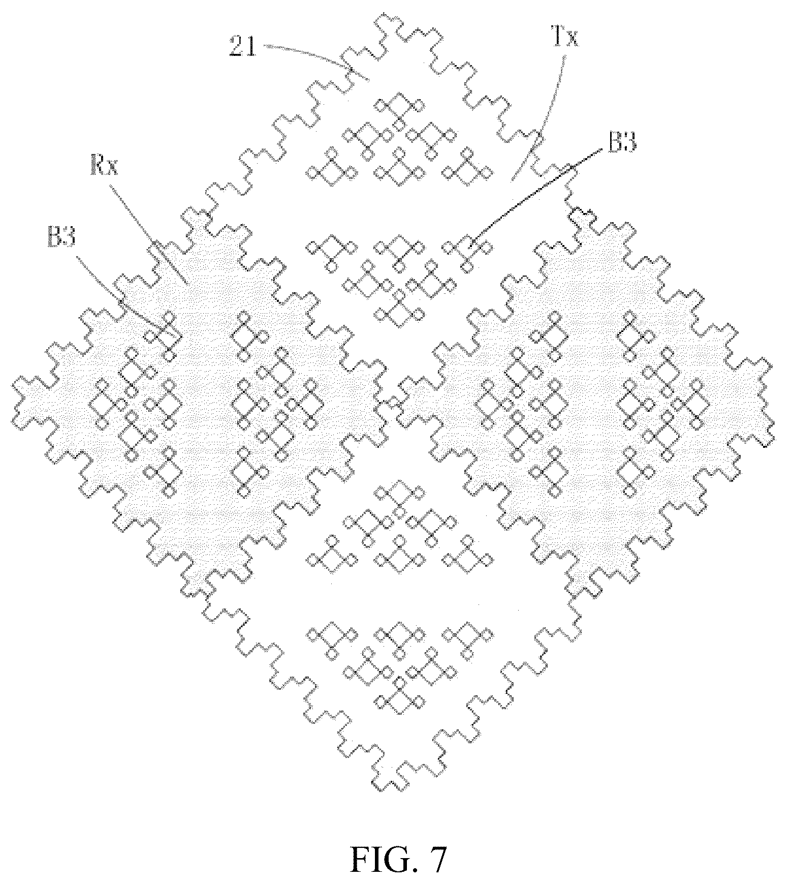 Patent US12541271 Figure 7 – Touch display device