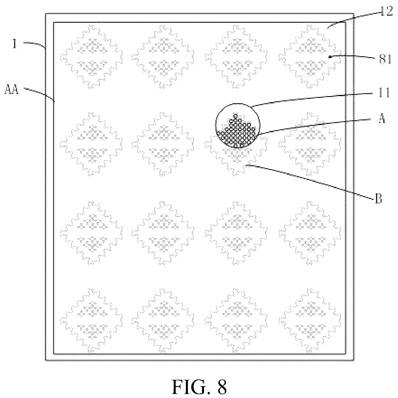 Patent US12541271 Figure 8 – Touch display device